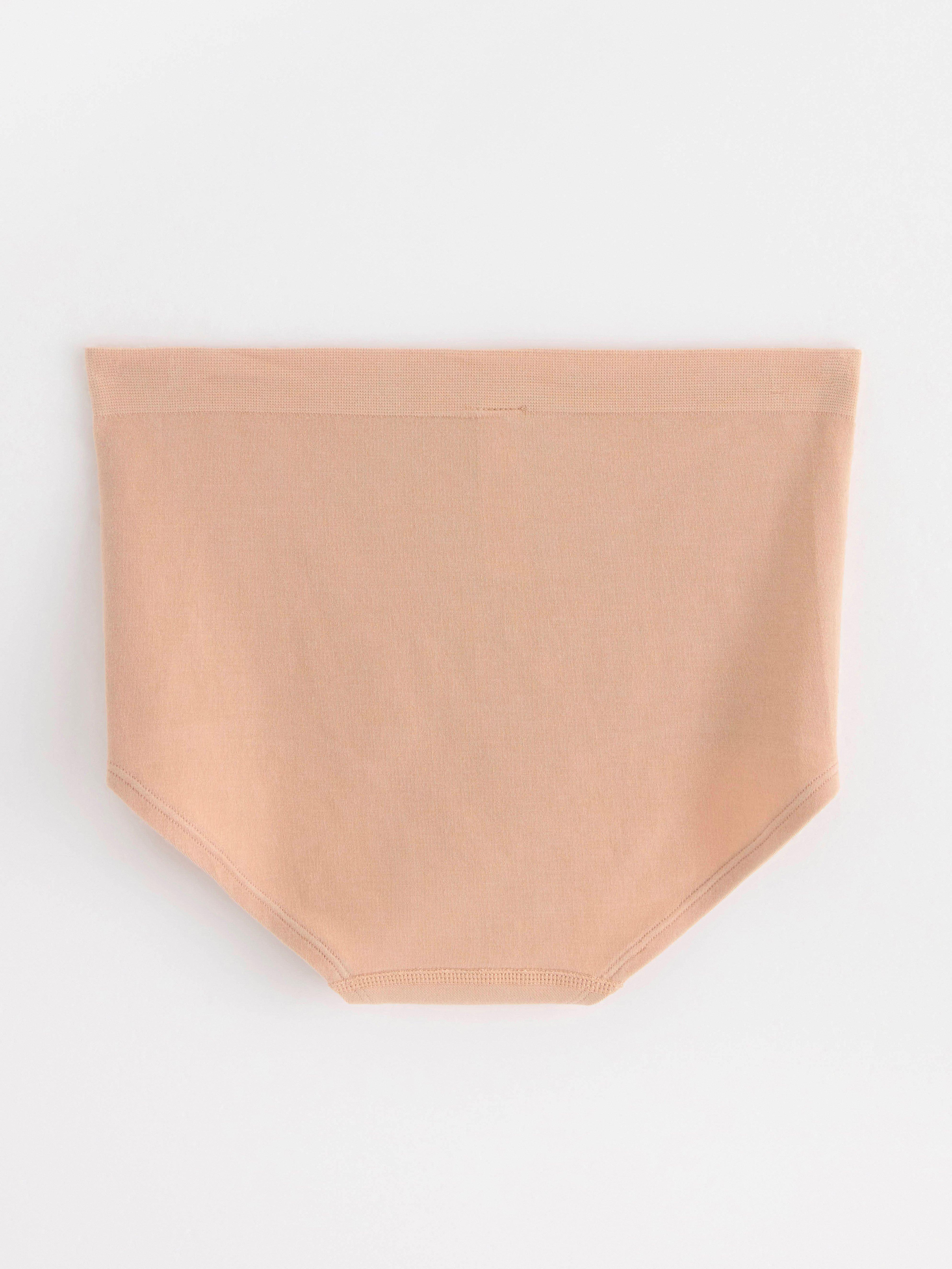 Seamless high waist briefs Beige