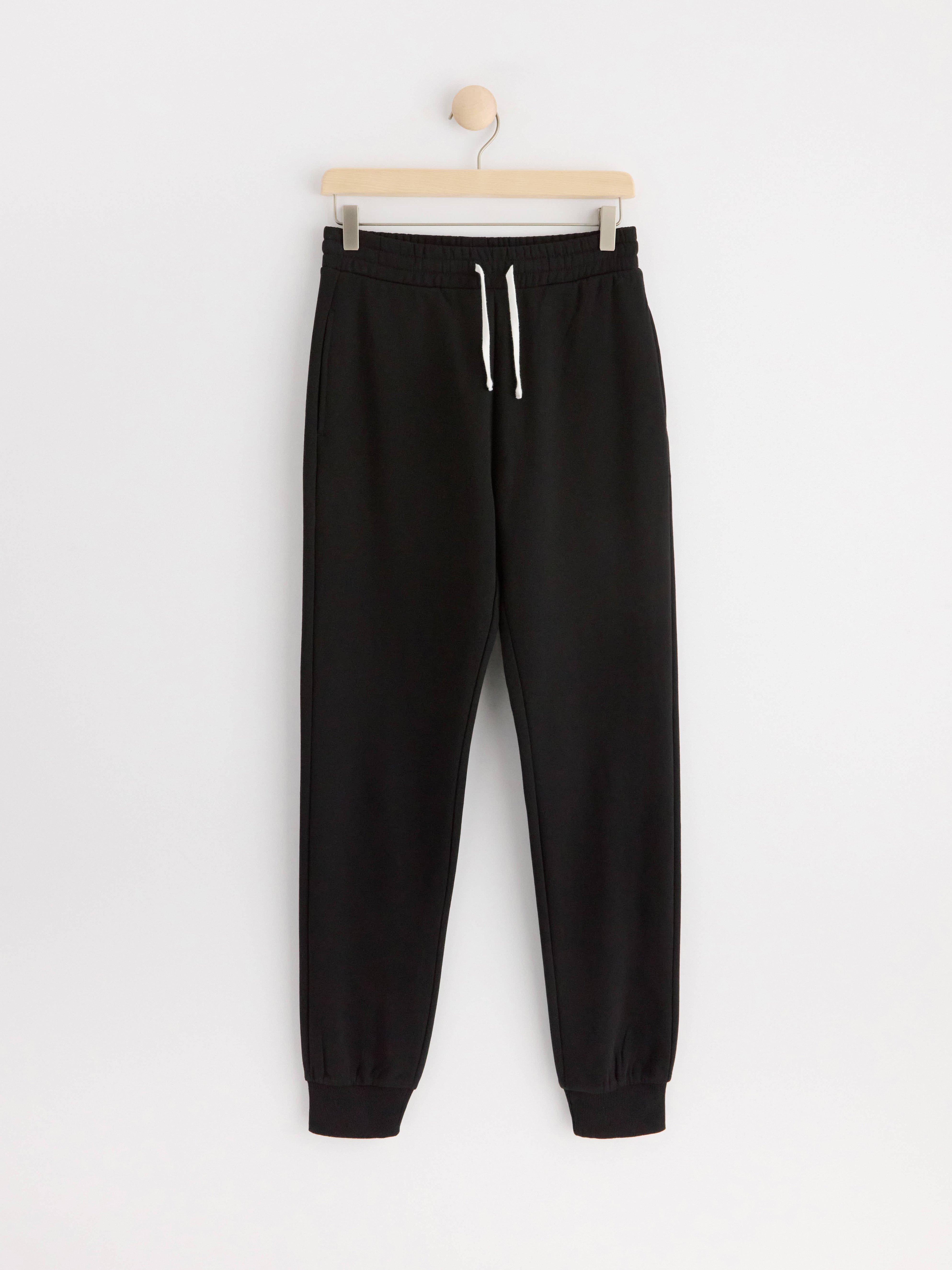 Joggers with brushed inside Black