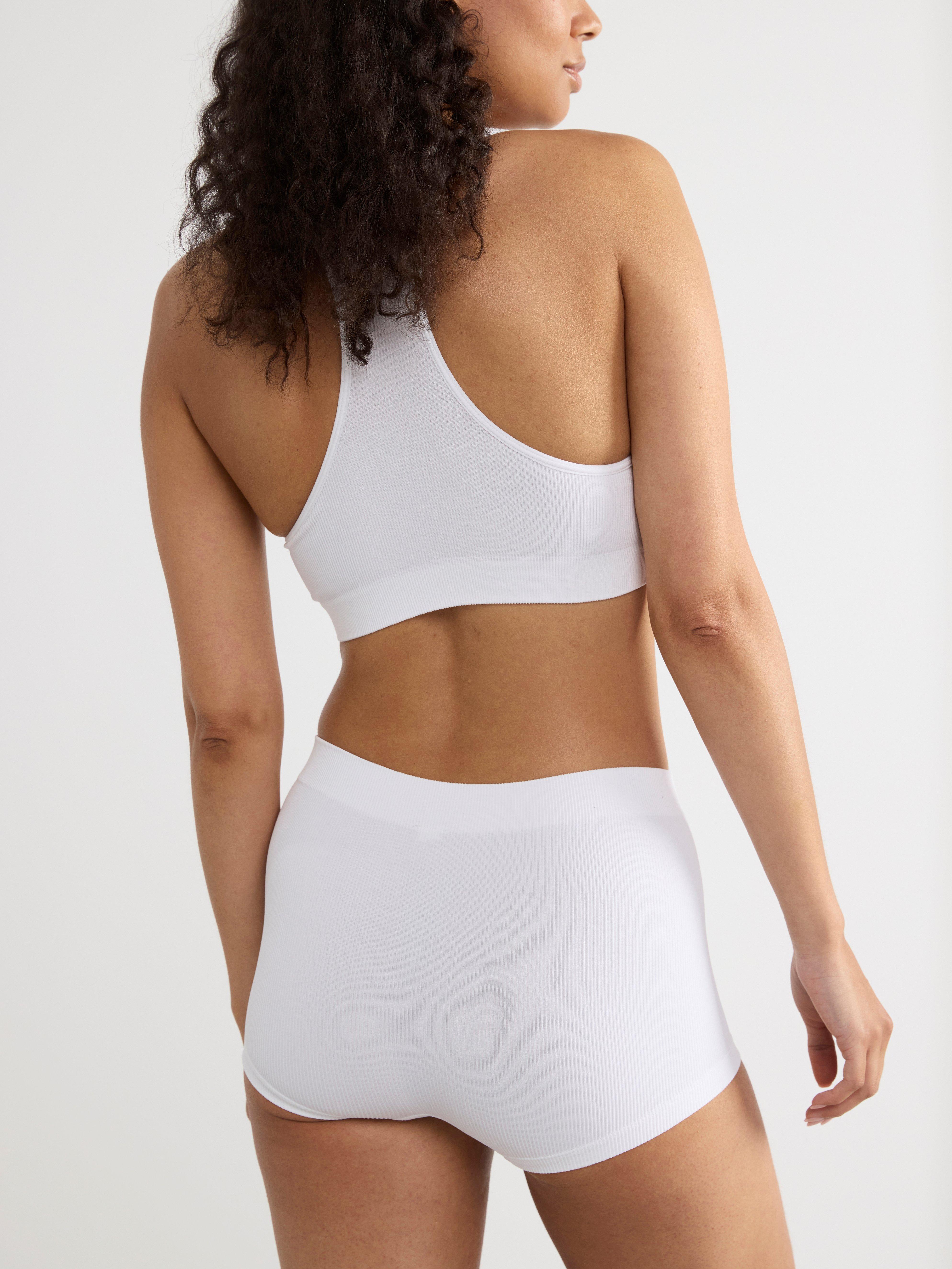 Boxer midi seamless briefs White