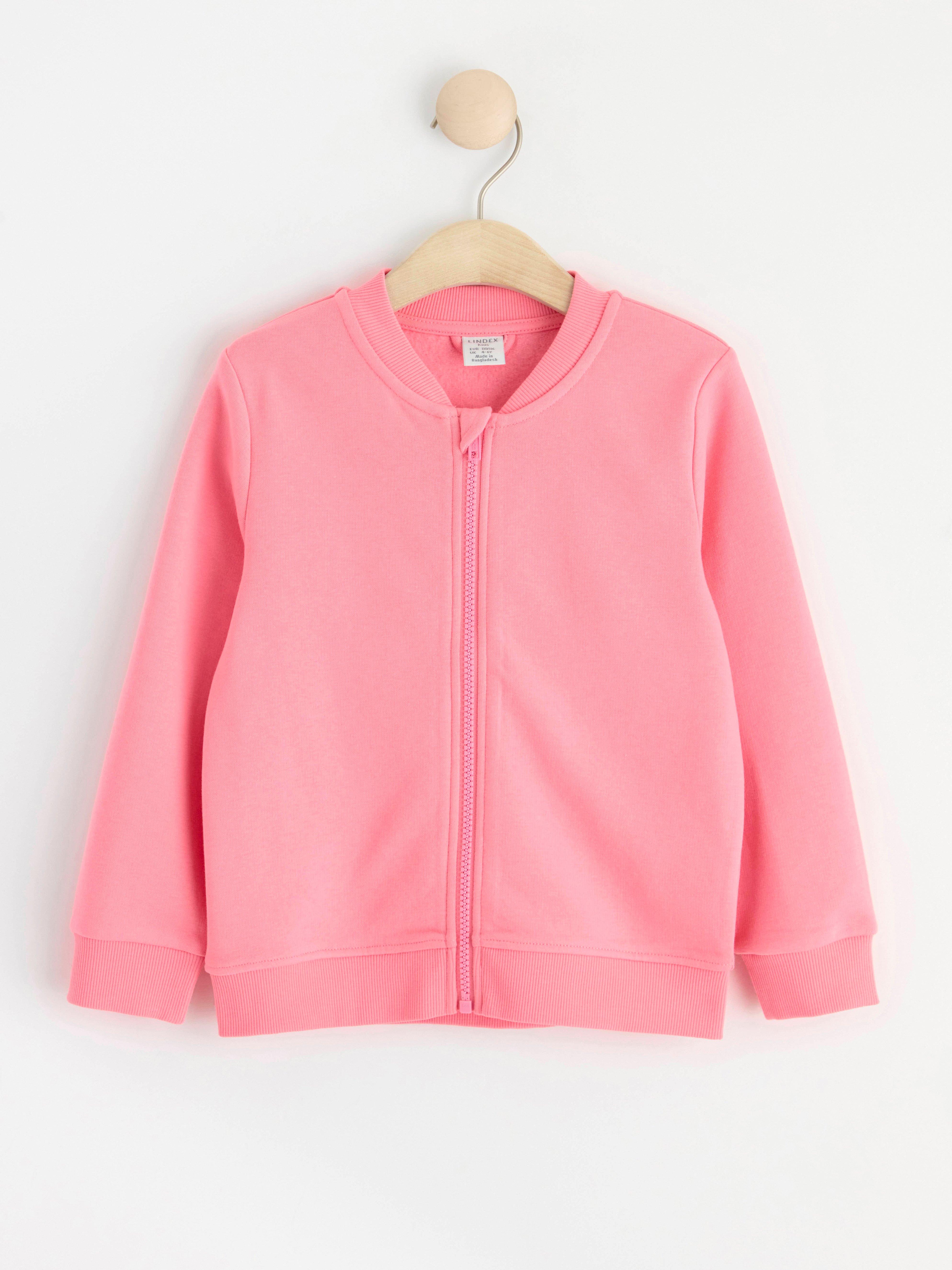 Sweater with zipper Pink