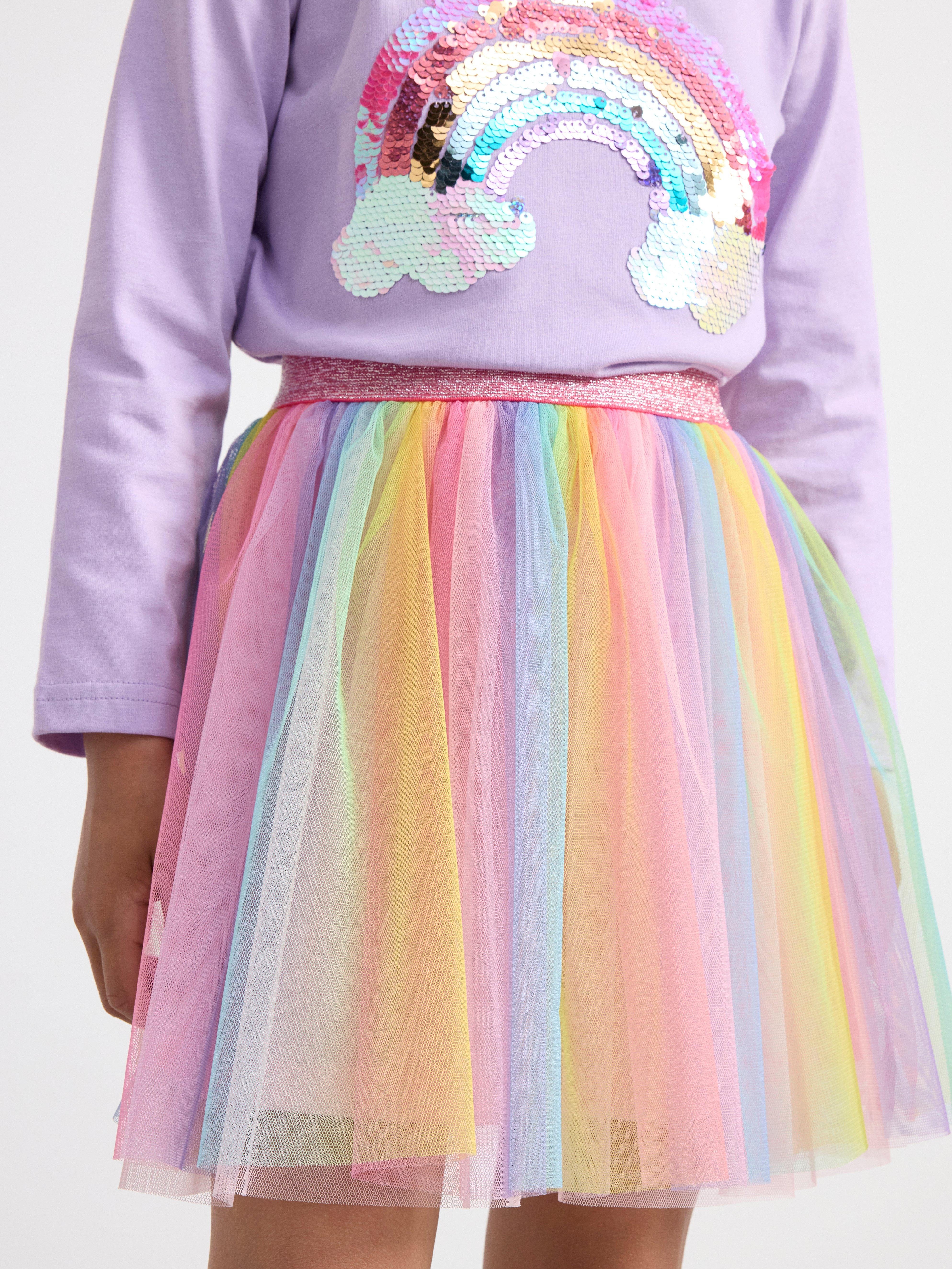 Rainbow tulle skirt Light Pink