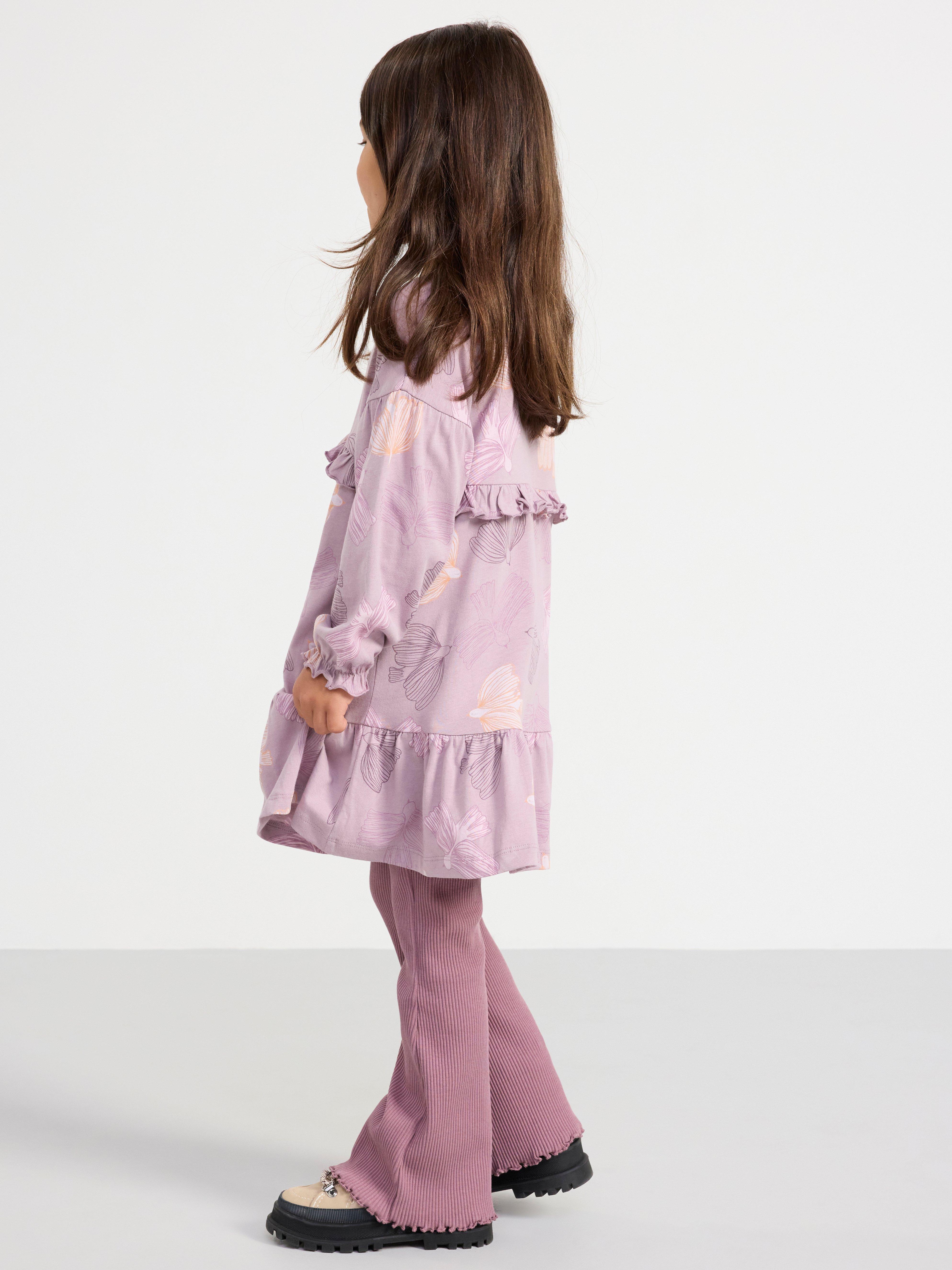 Dress with frill details Light Dusty Lilac