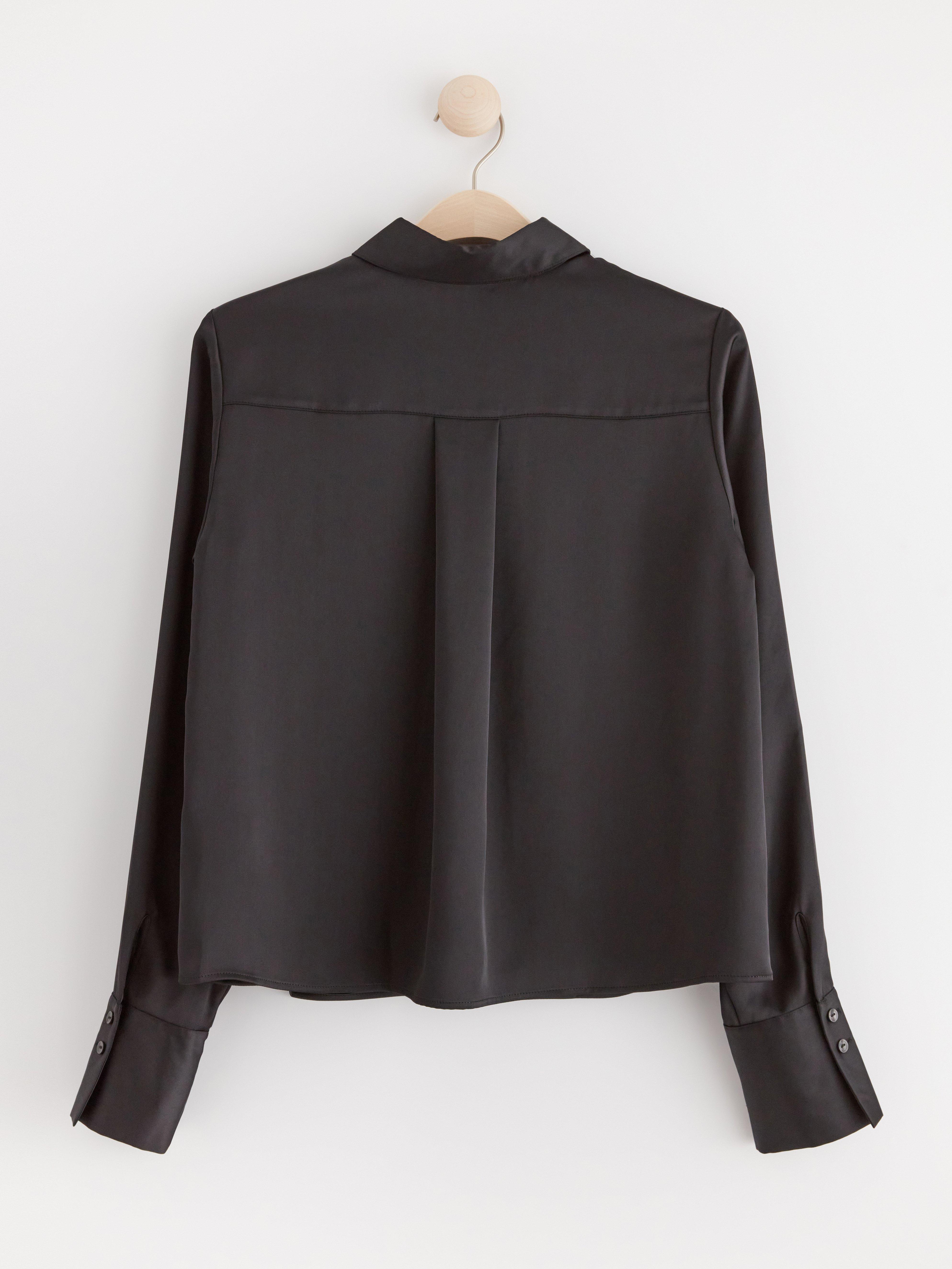 Satin shirt Black