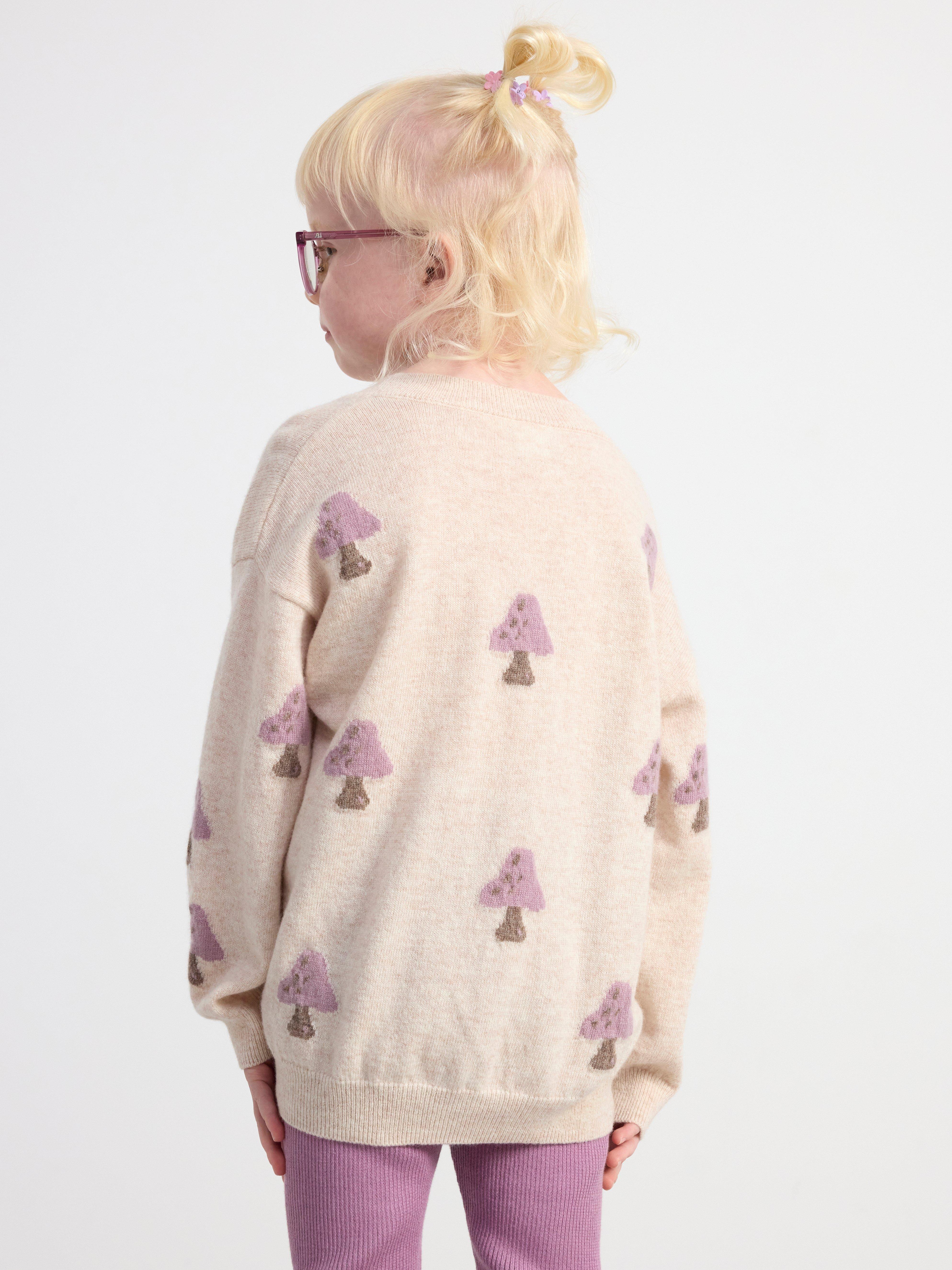 Knitted jumper in Merino wool Beige Melange