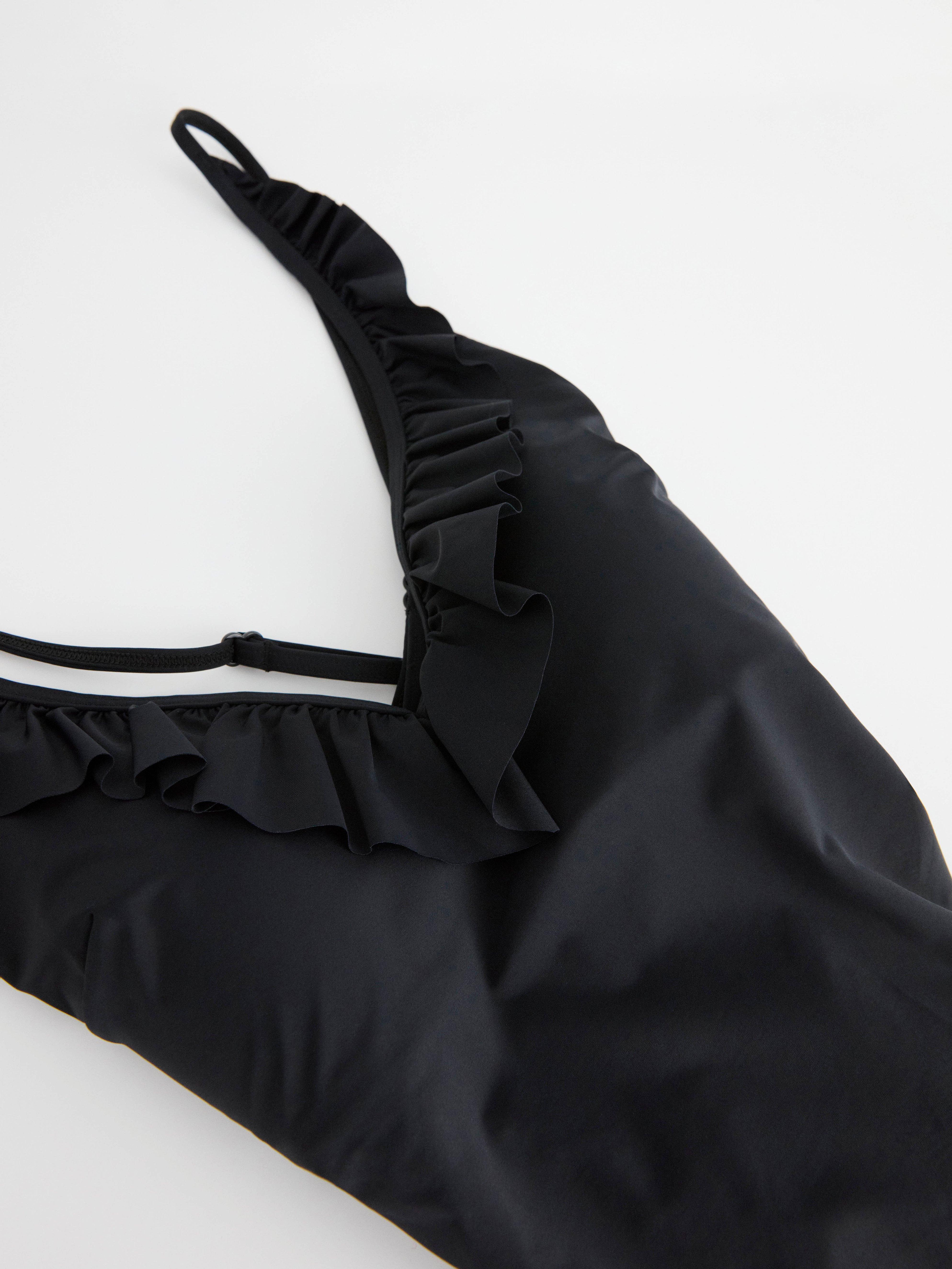 Swimsuit with frill Black