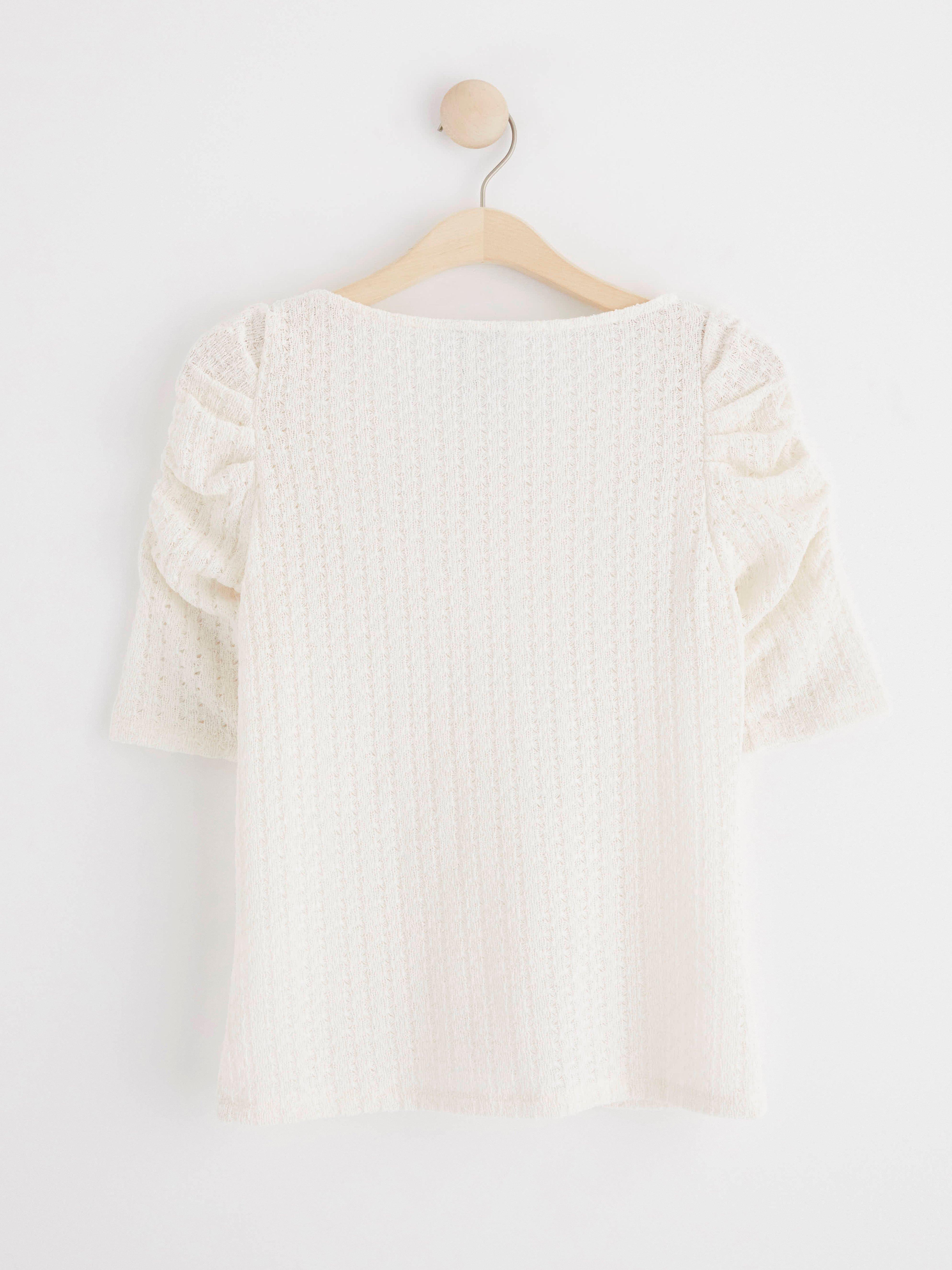 Puff sleeve top Off White