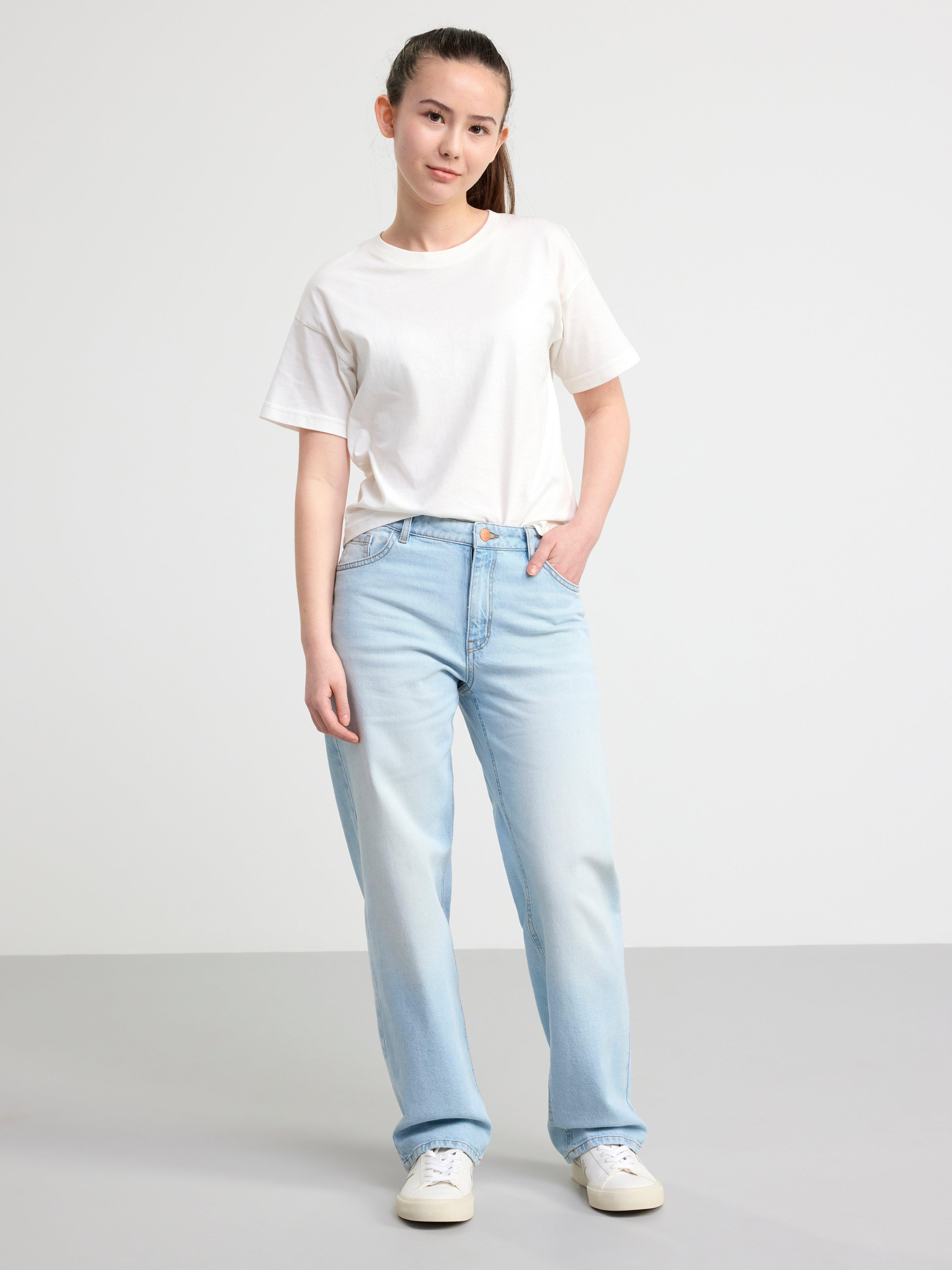 VICKY Wide low waist jeans Light denim