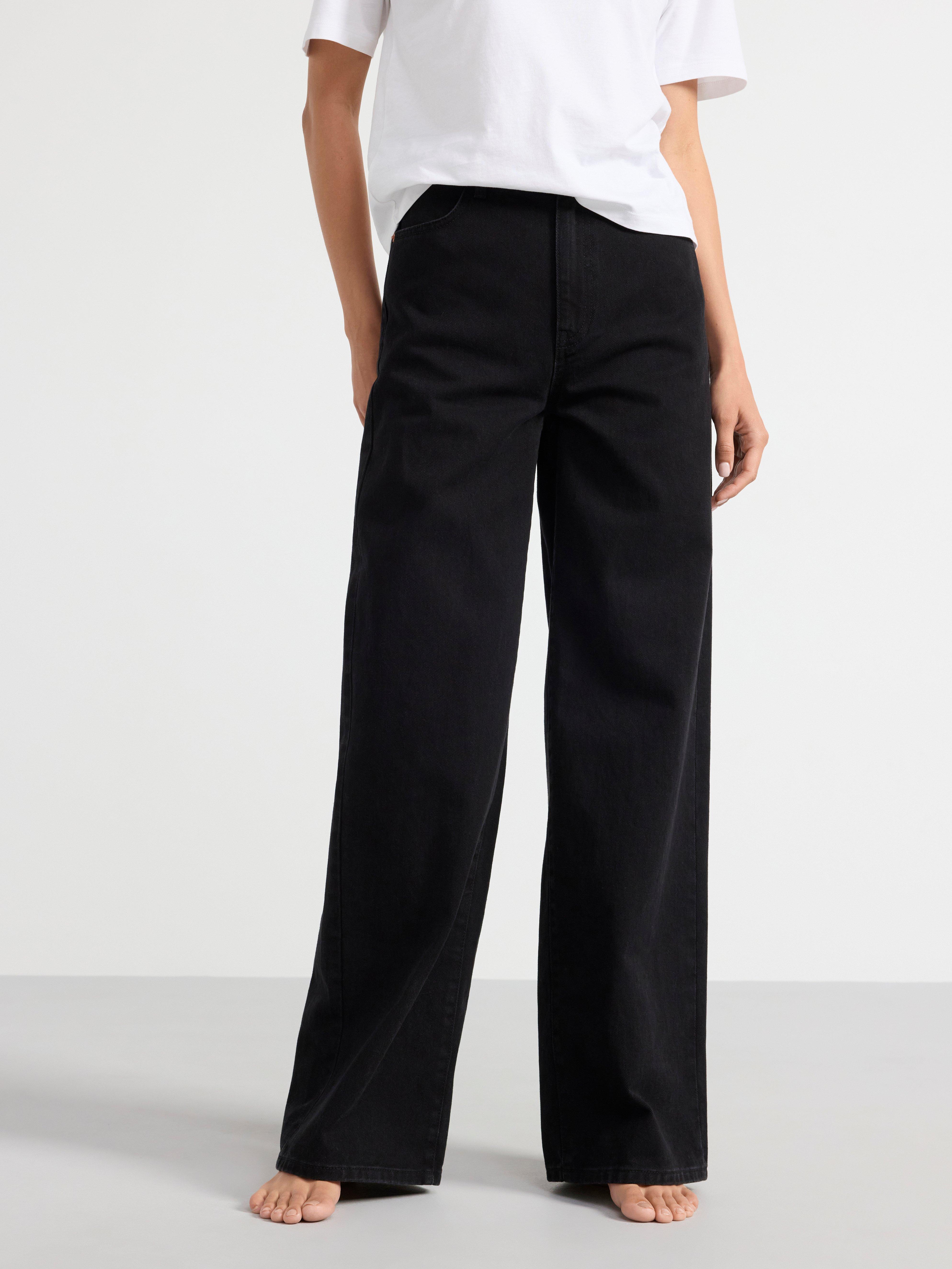 JACKIE Extra wide high waist jeans Black