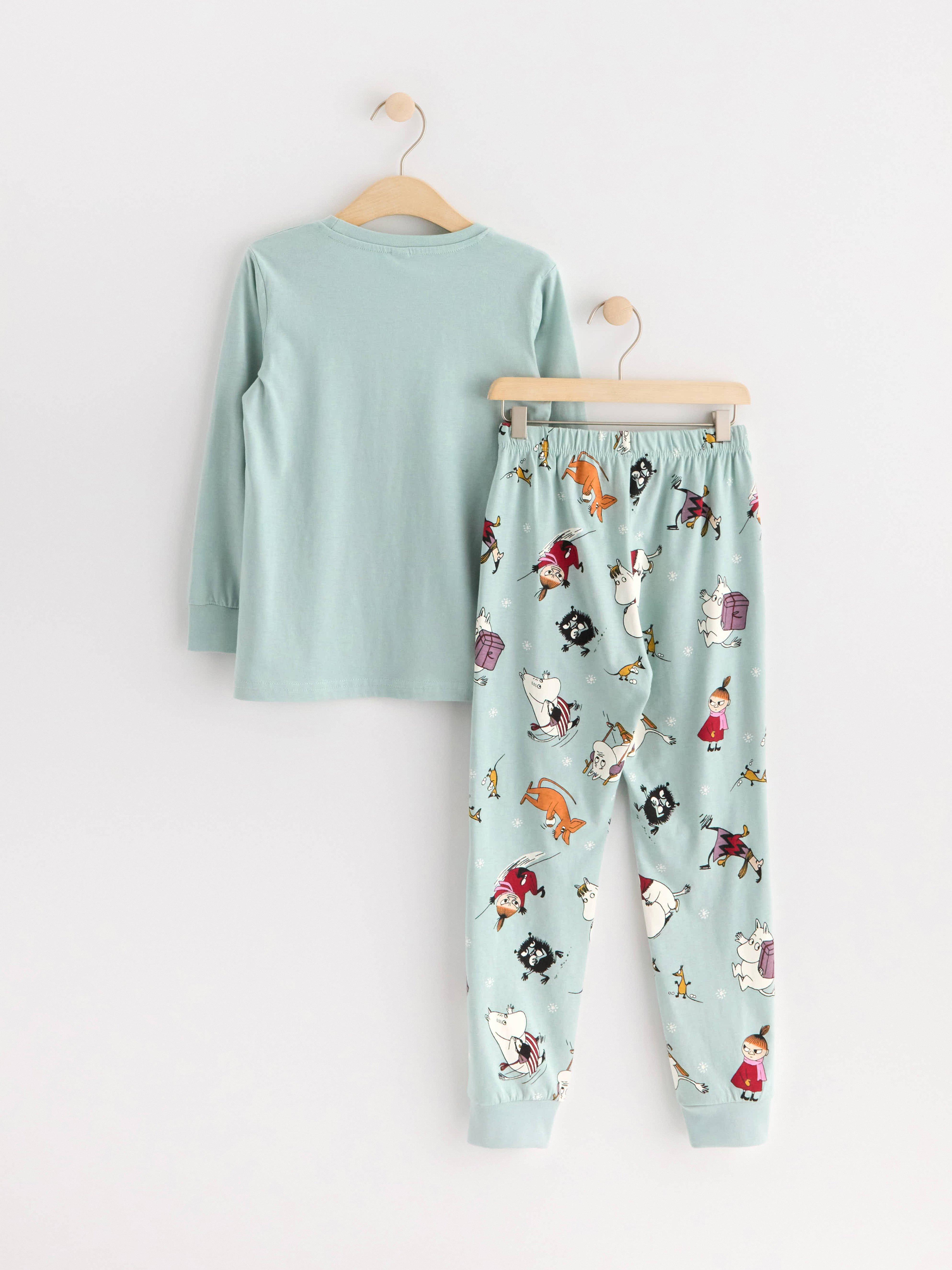 Pyjama set with Moomin print Light Dusty Aqua