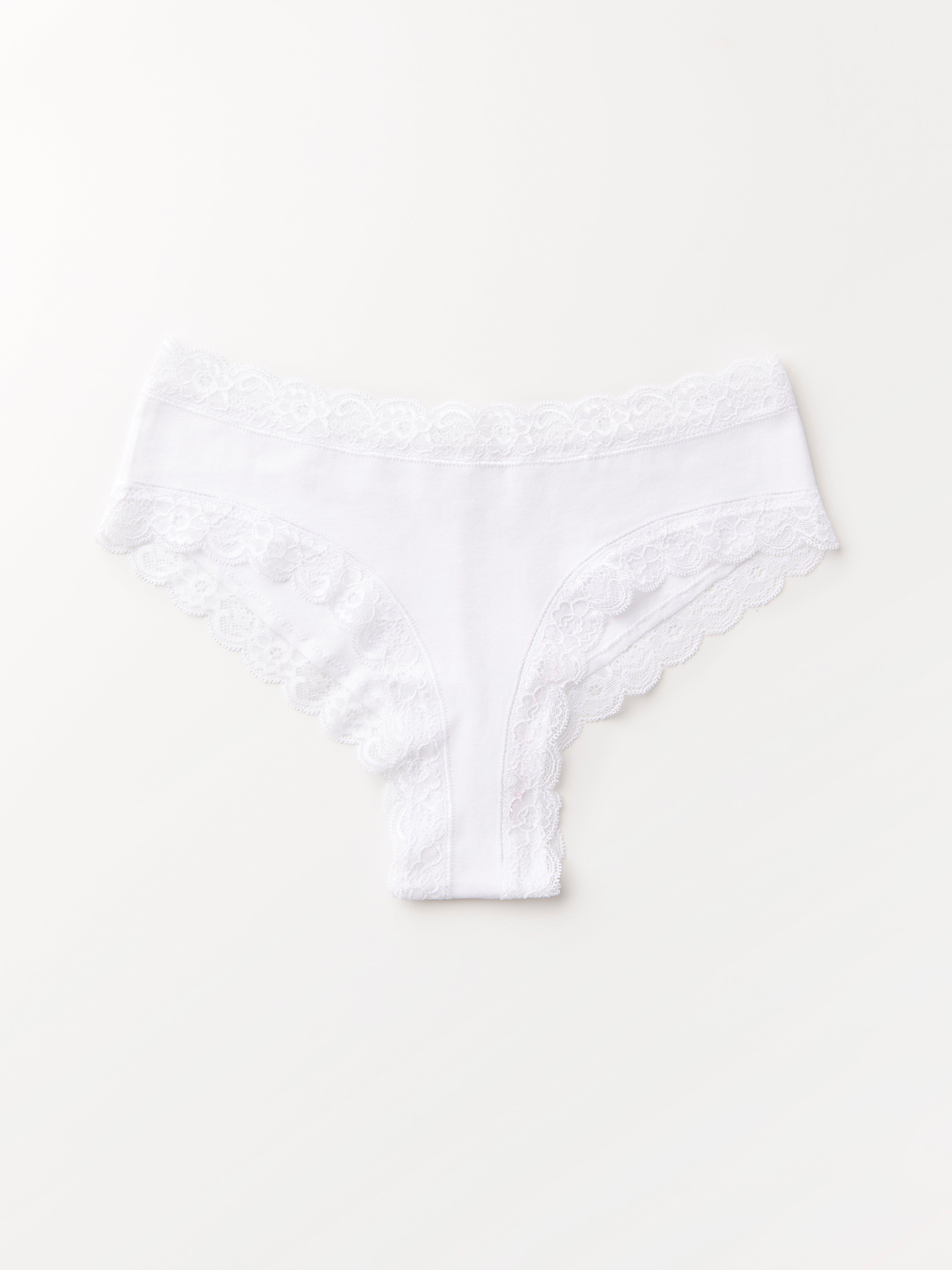 Brazilian regular briefs in cotton blend White
