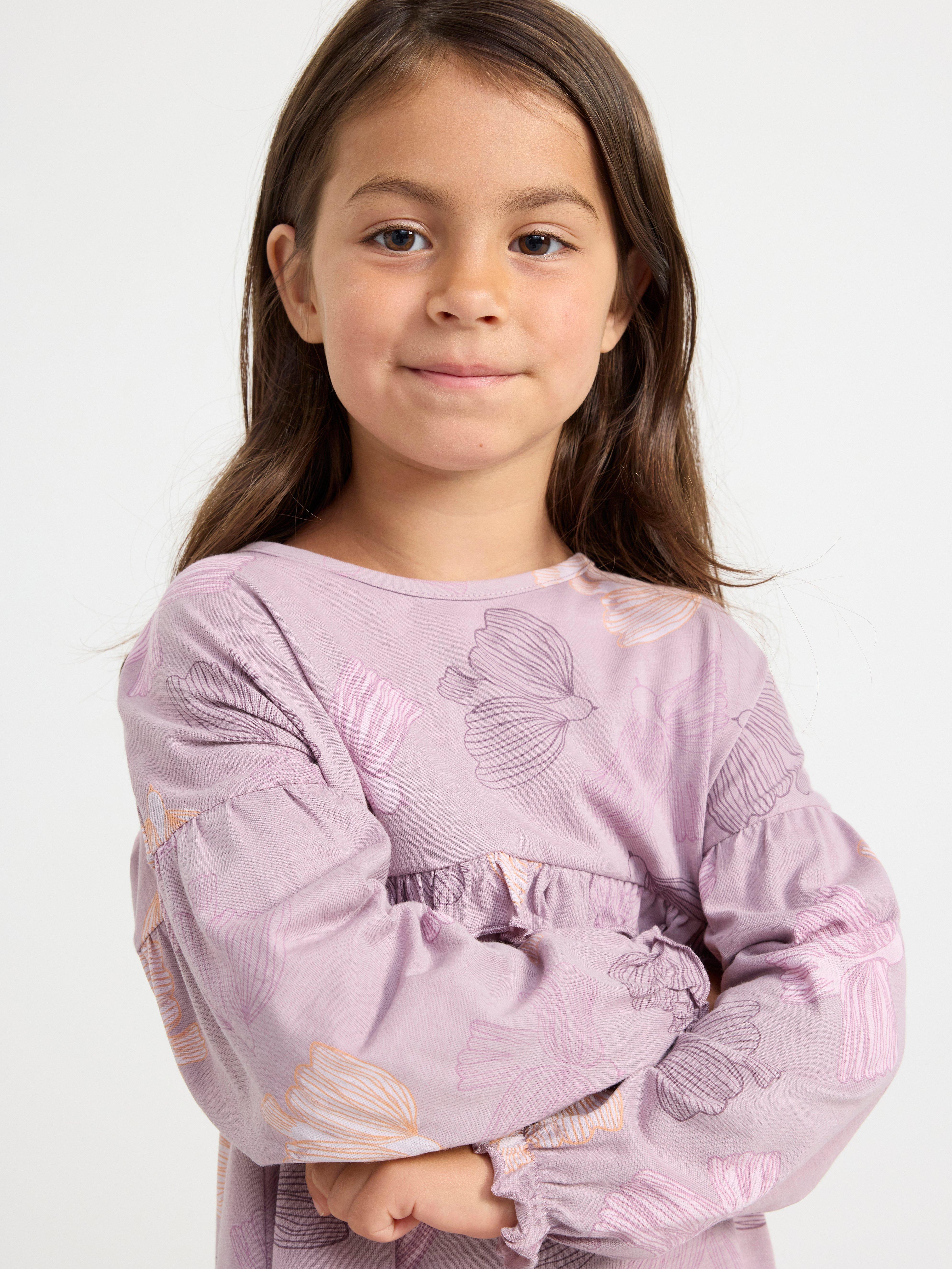 Dress with frill details Light Dusty Lilac