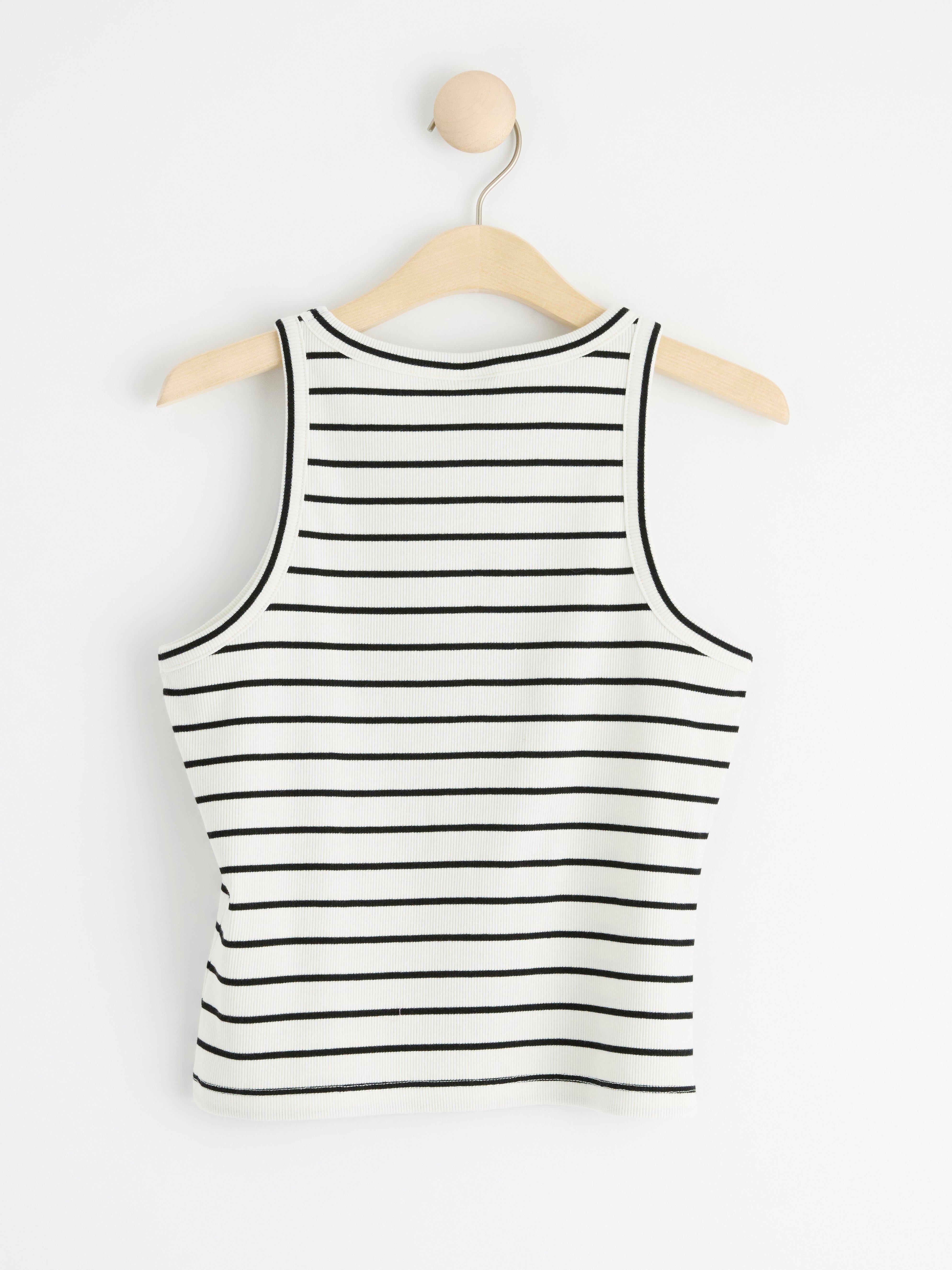Ribbed tank top white