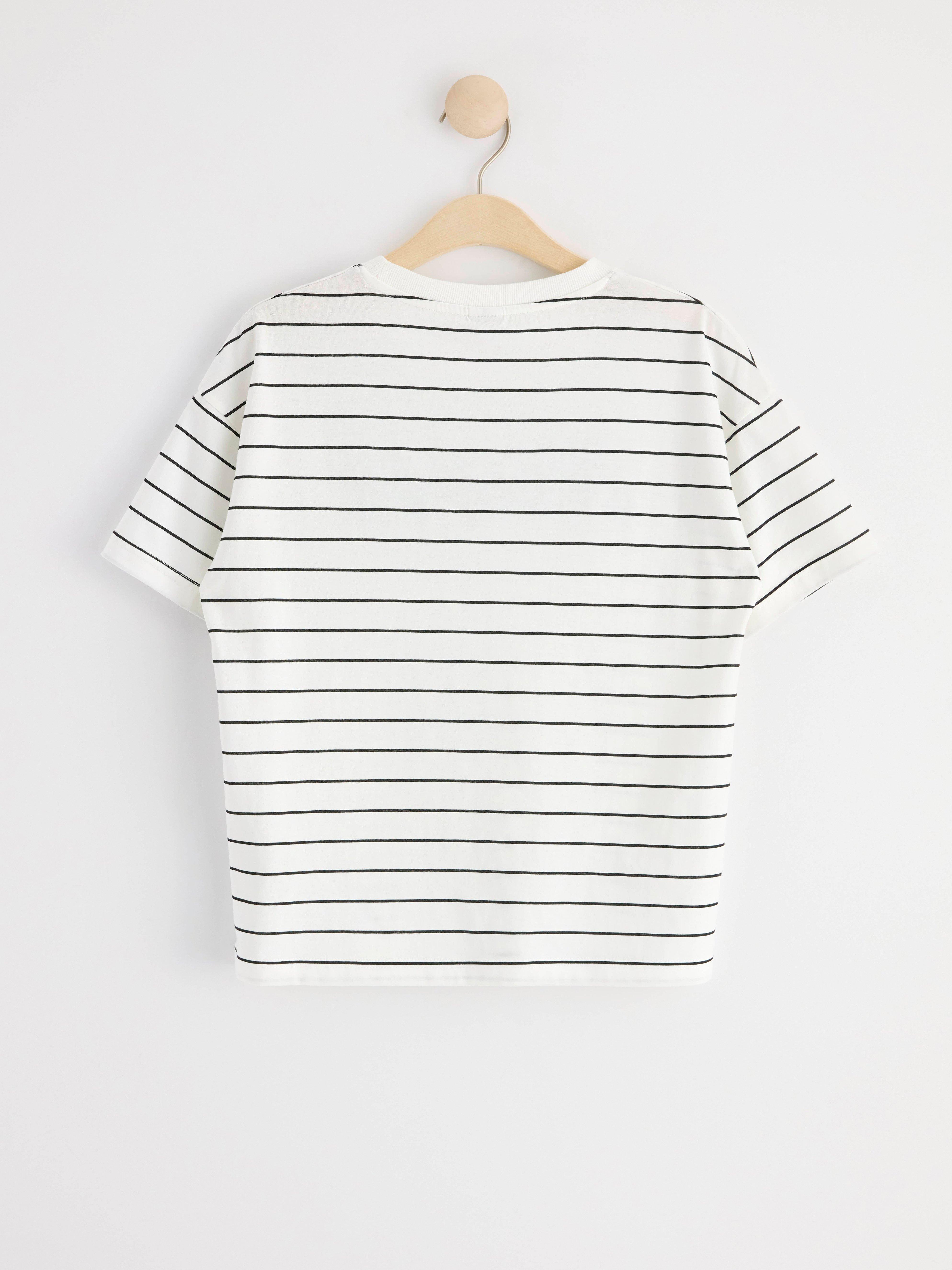 T-shirt with text and stripes Off White