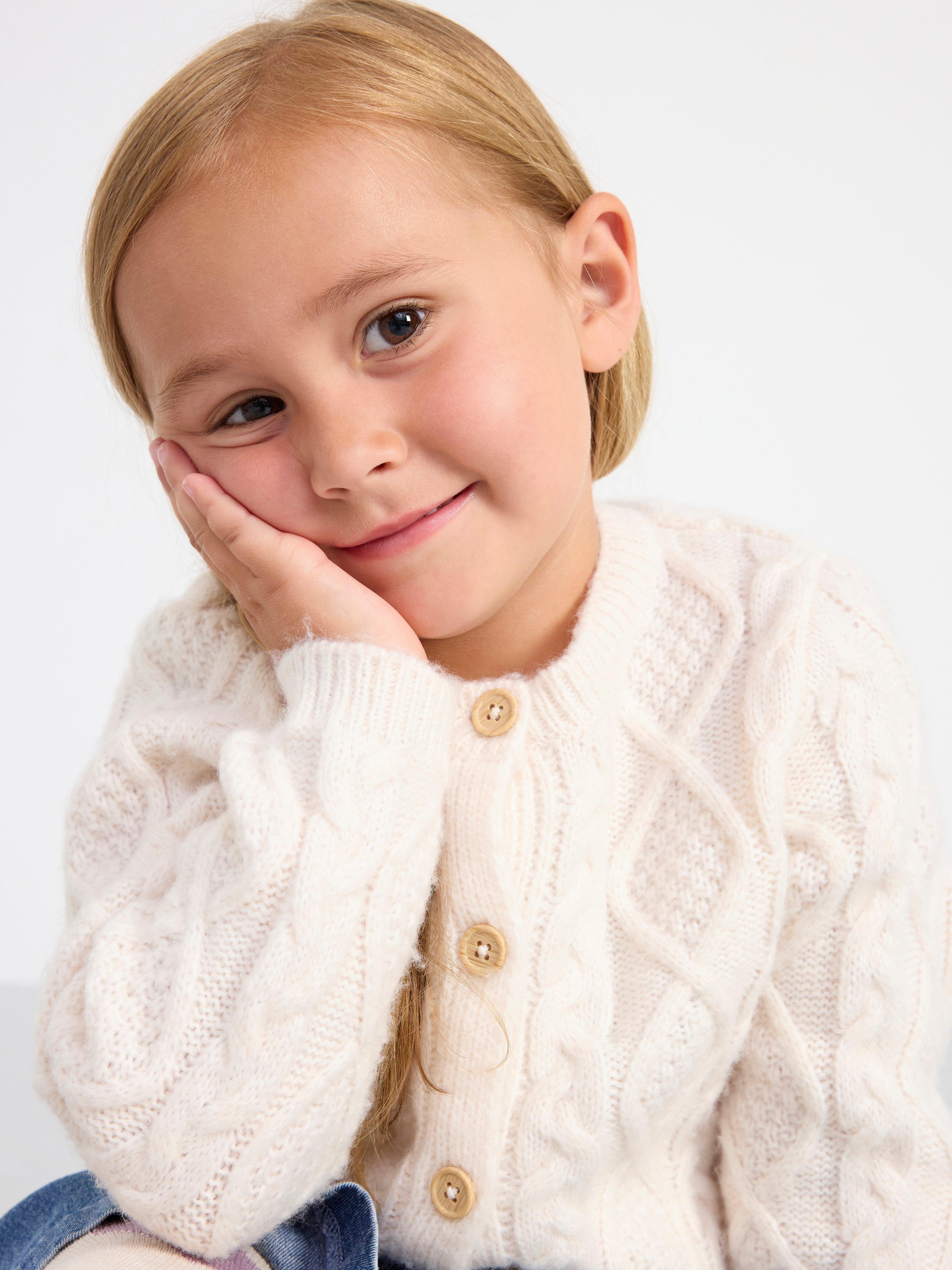 Cardigan cable knit Light Beige