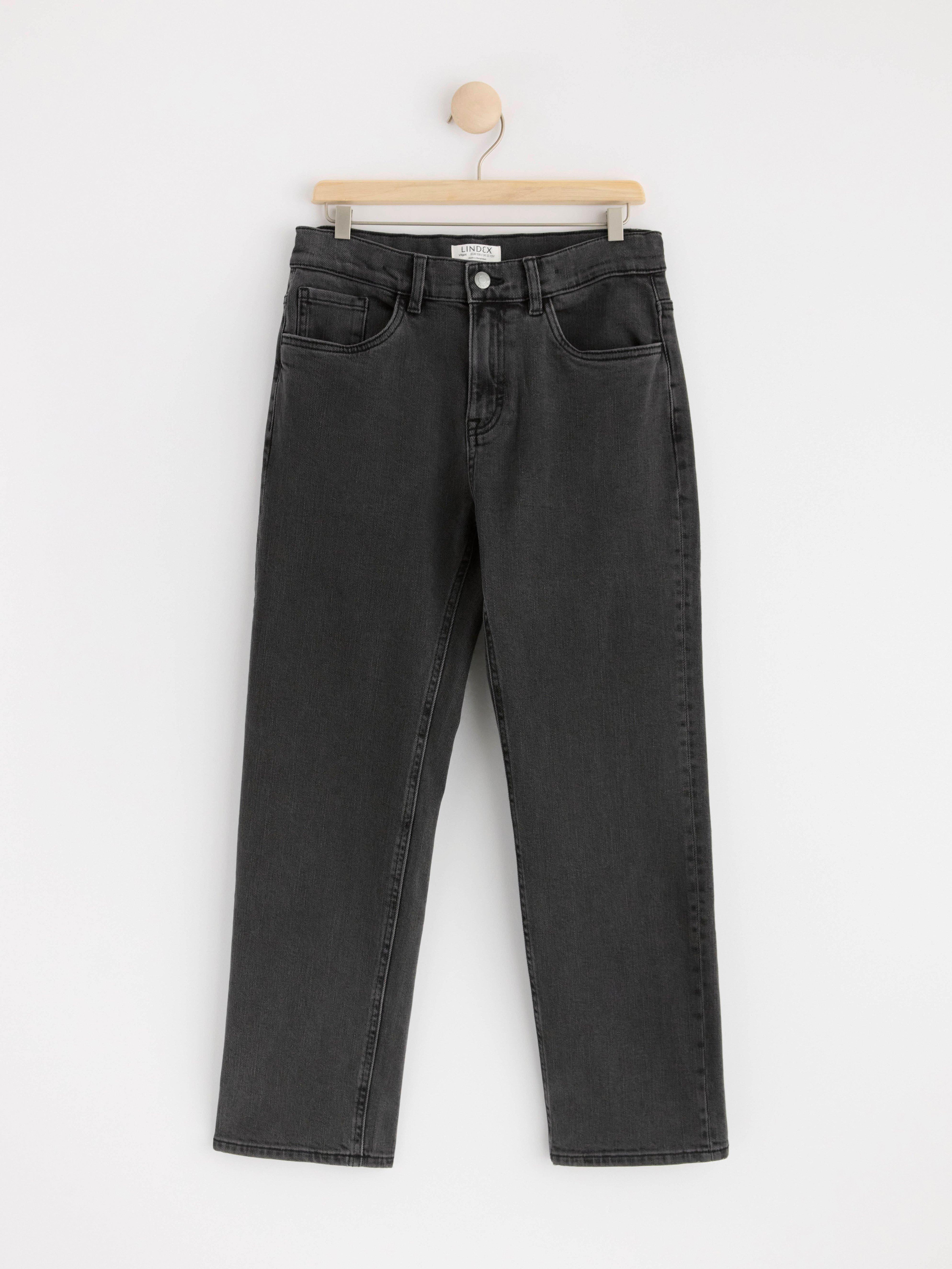 VILGOT Wide straight leg regular waist Black