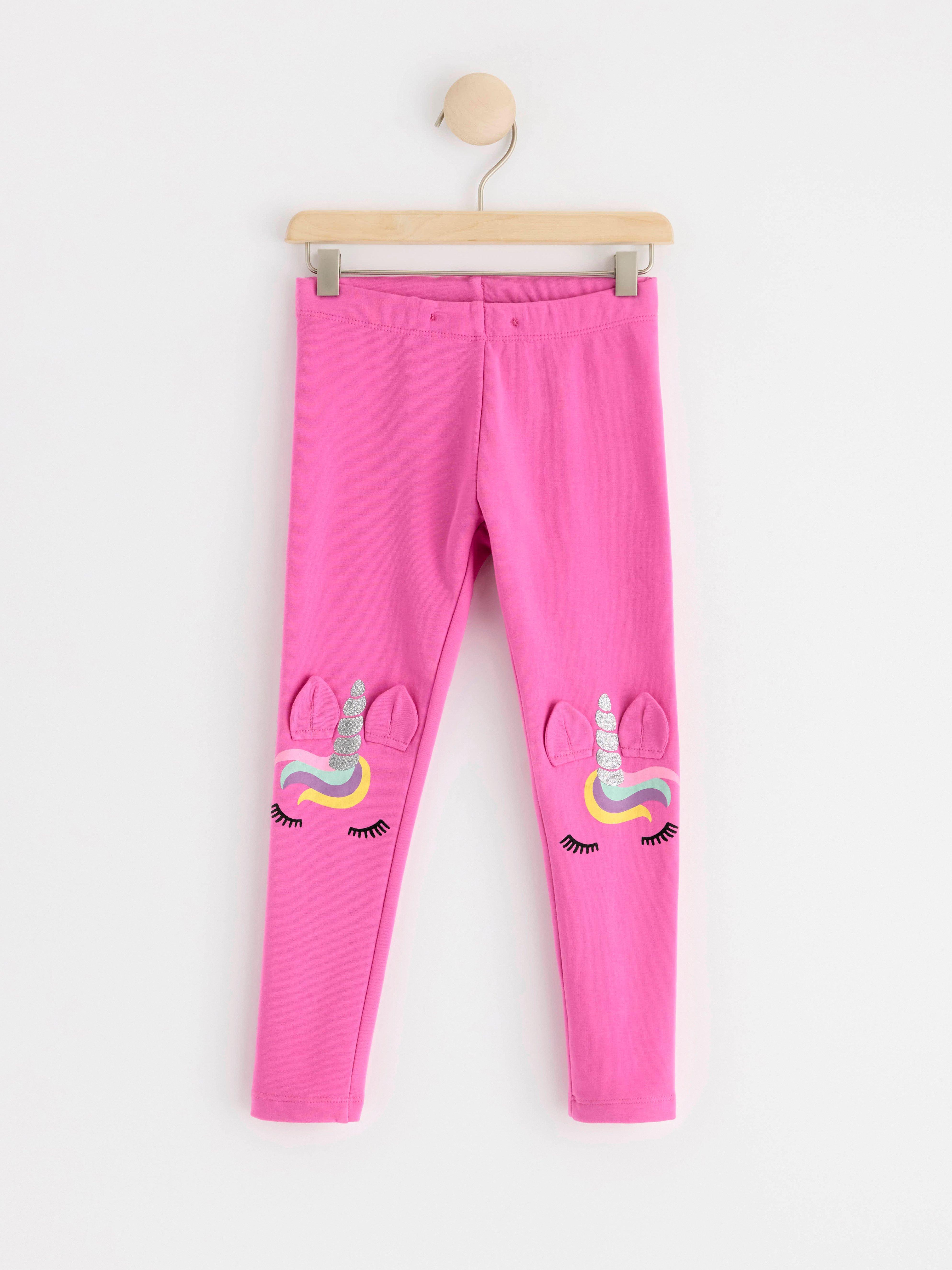 Leggings with unicorns Pink