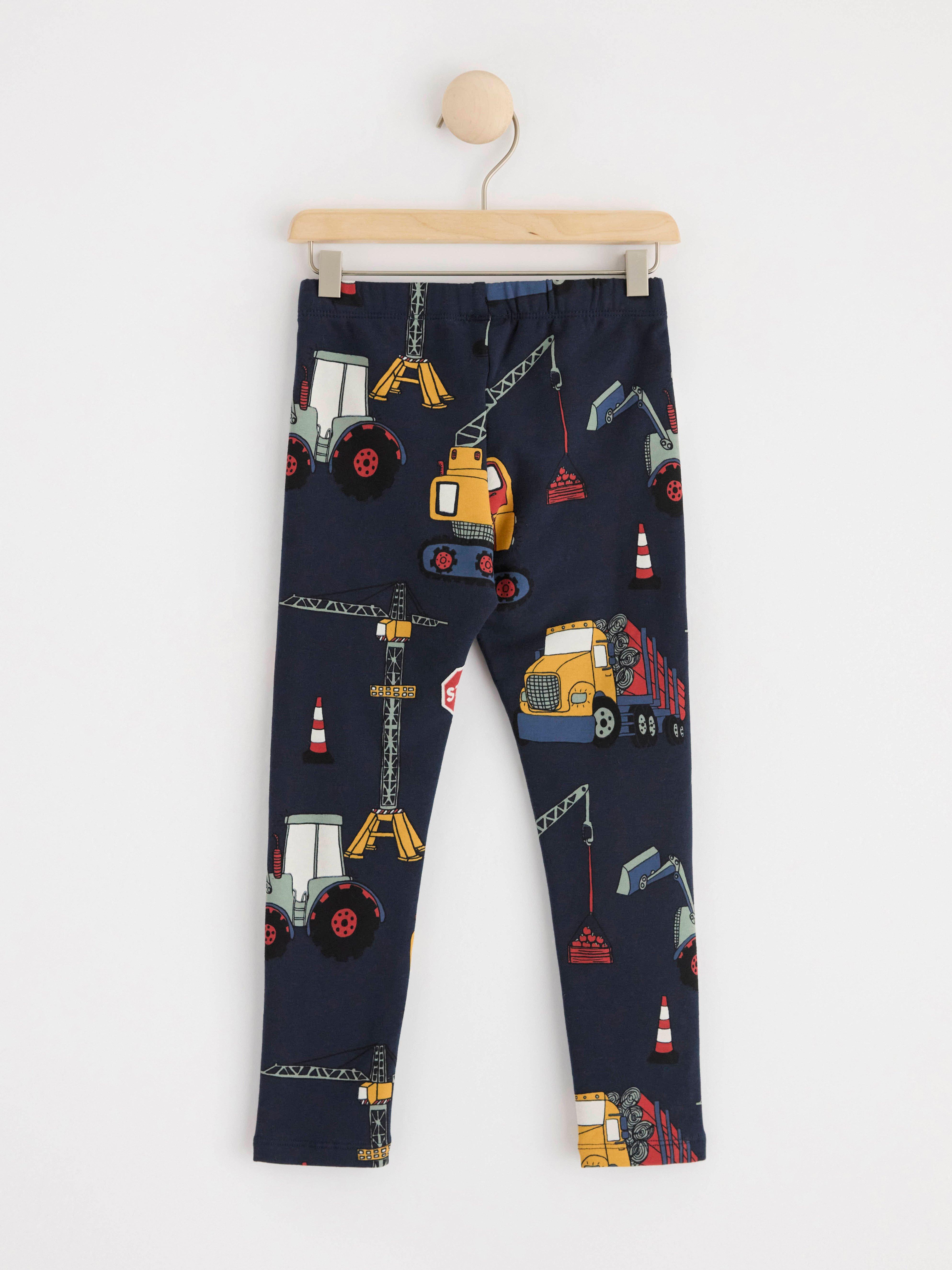 Leggings with working vehicles Dark Navy