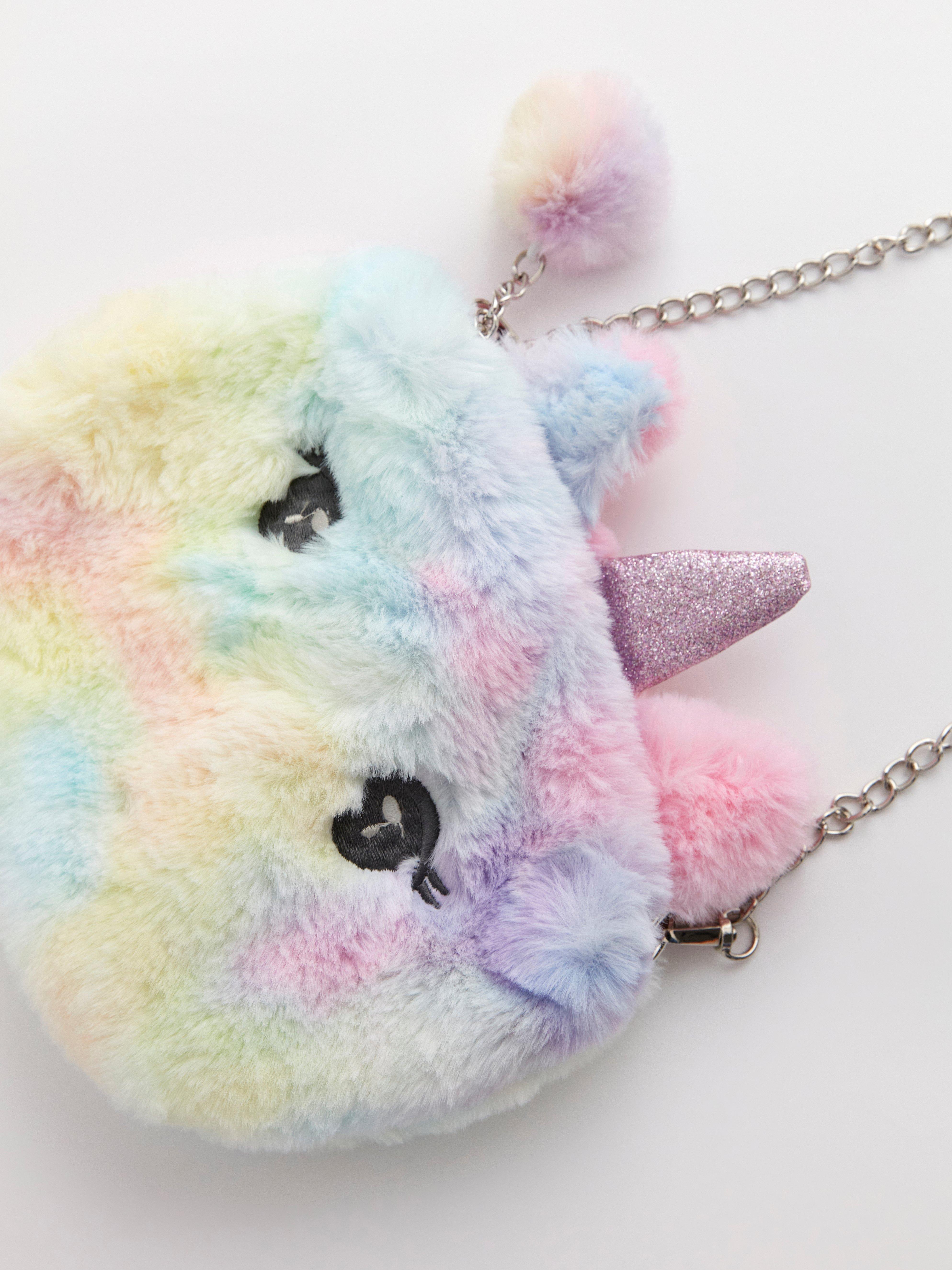 Fake fur unicorn bag Light Pink