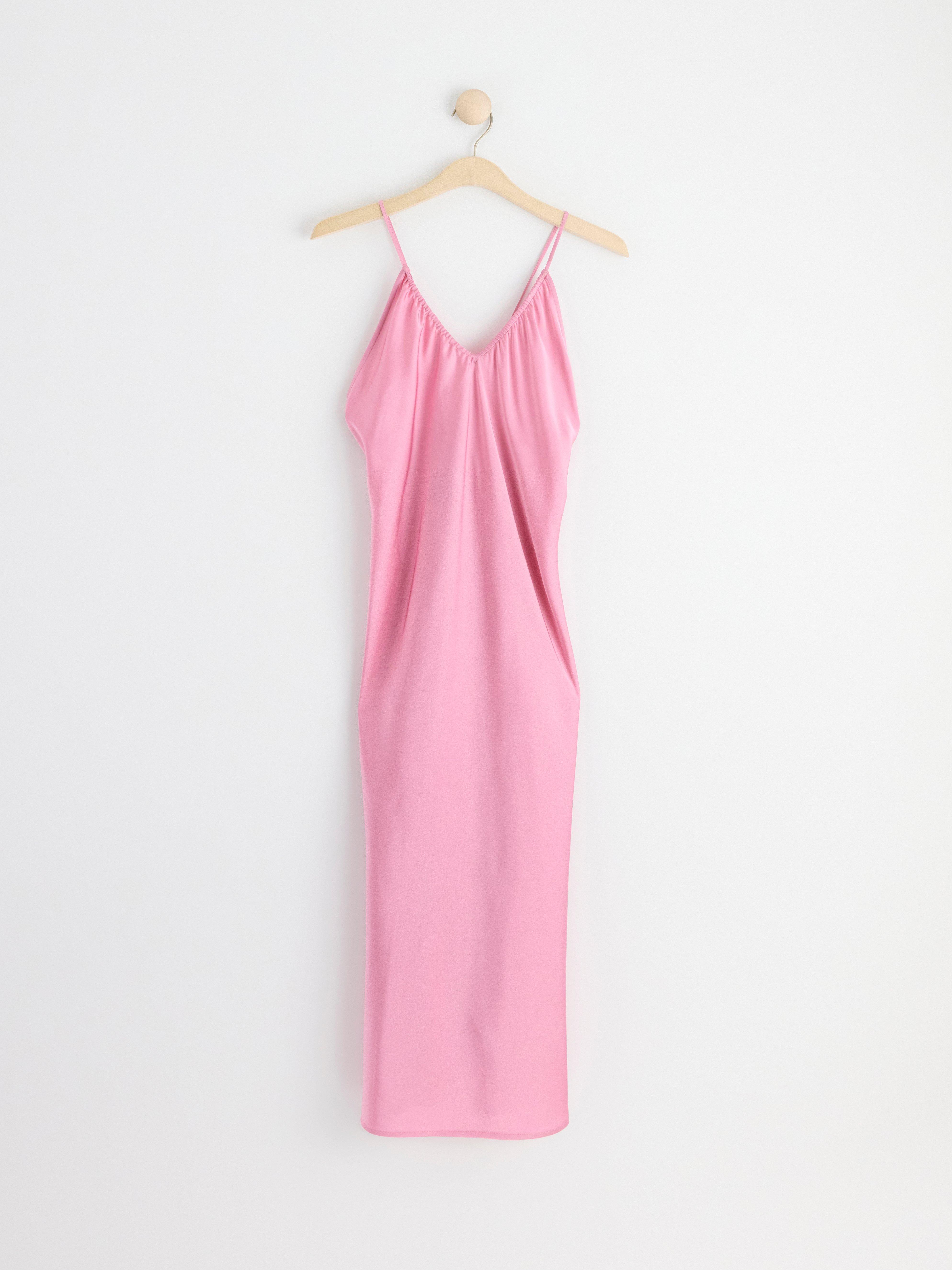 Satin slip dress Pink