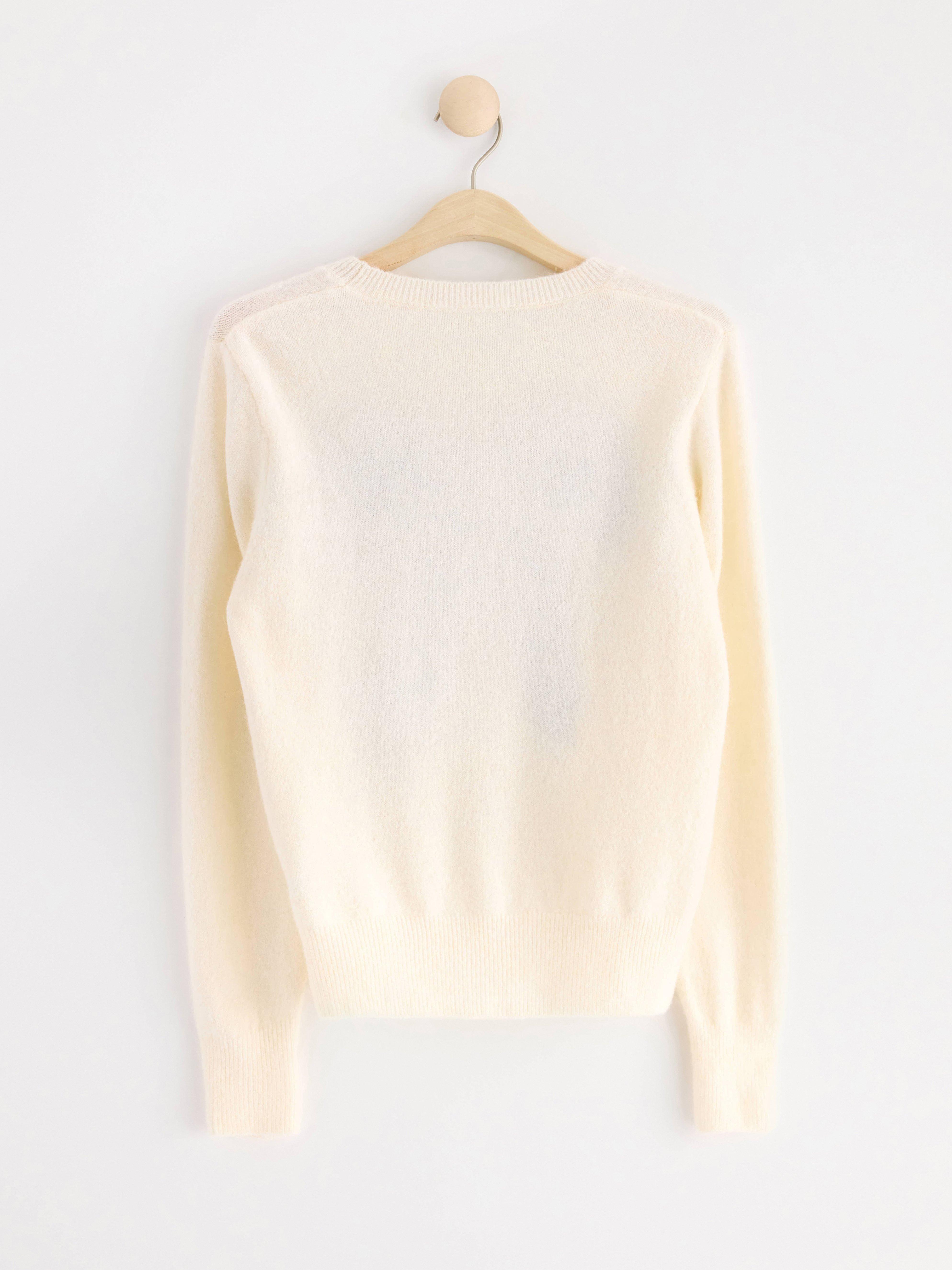 Fine-knitted jumper Light Dusty White
