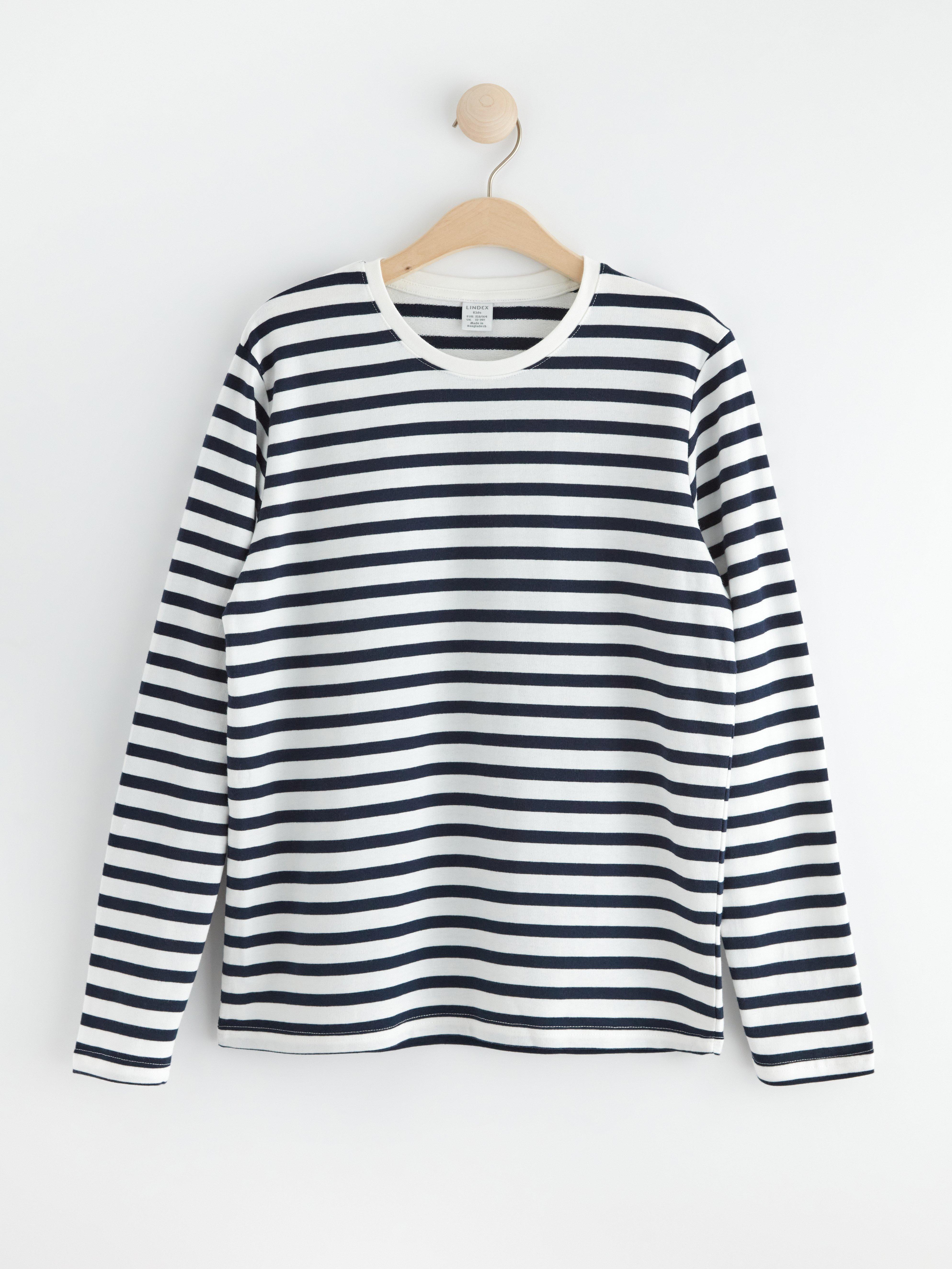 Top with stripes Light Dusty White