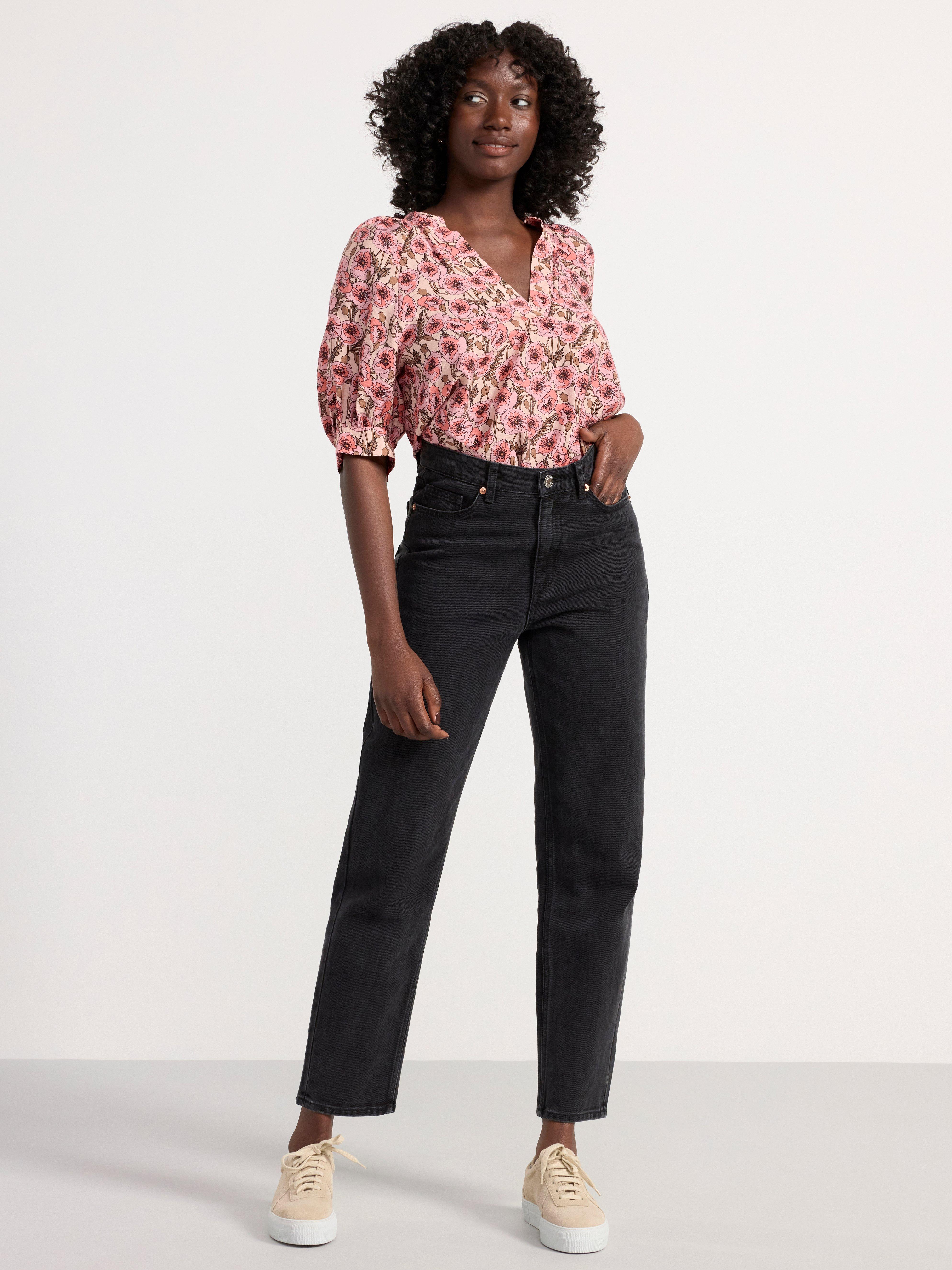 Blouse with puff sleeves Pink