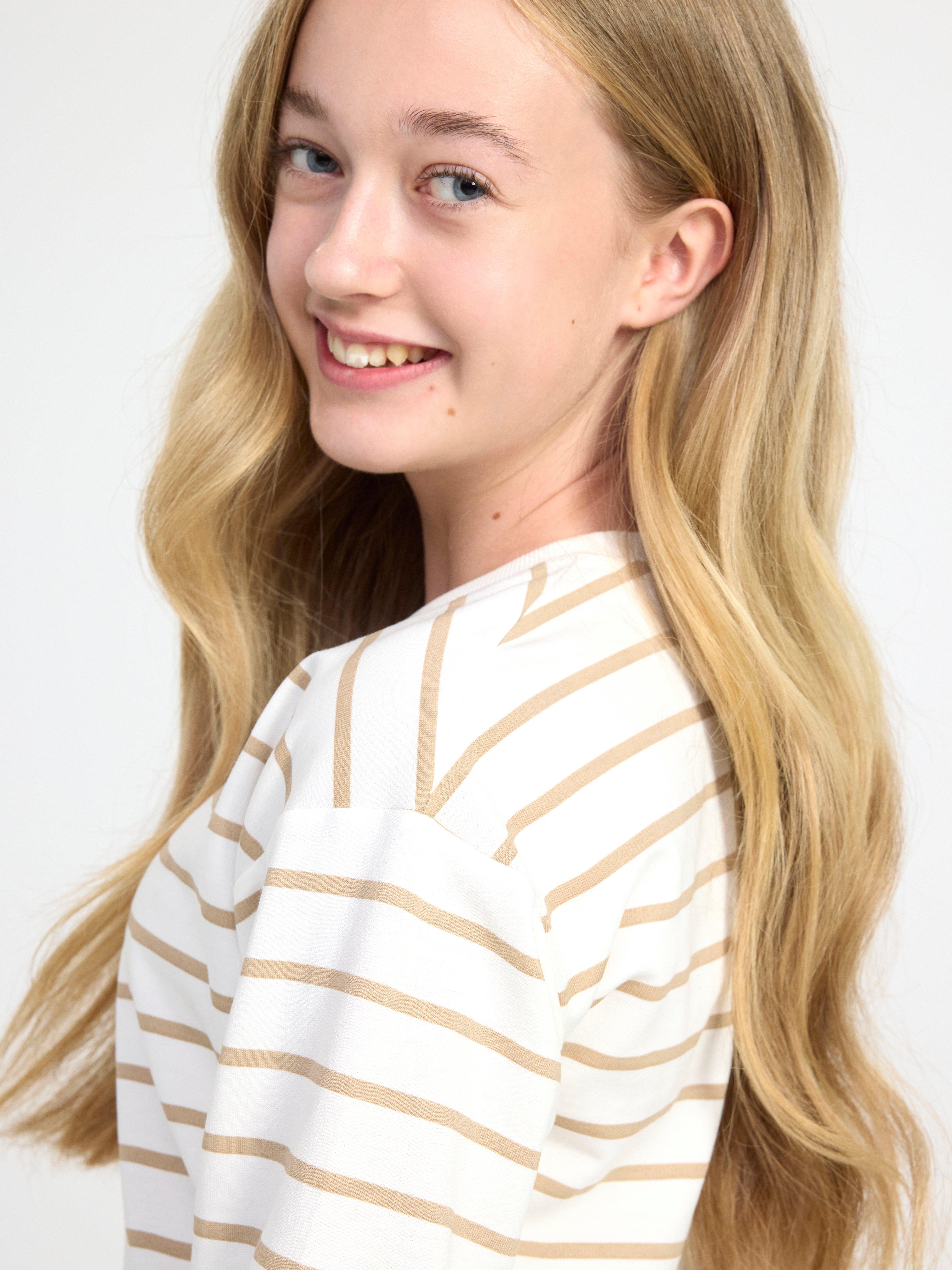 Top with stripes Beige