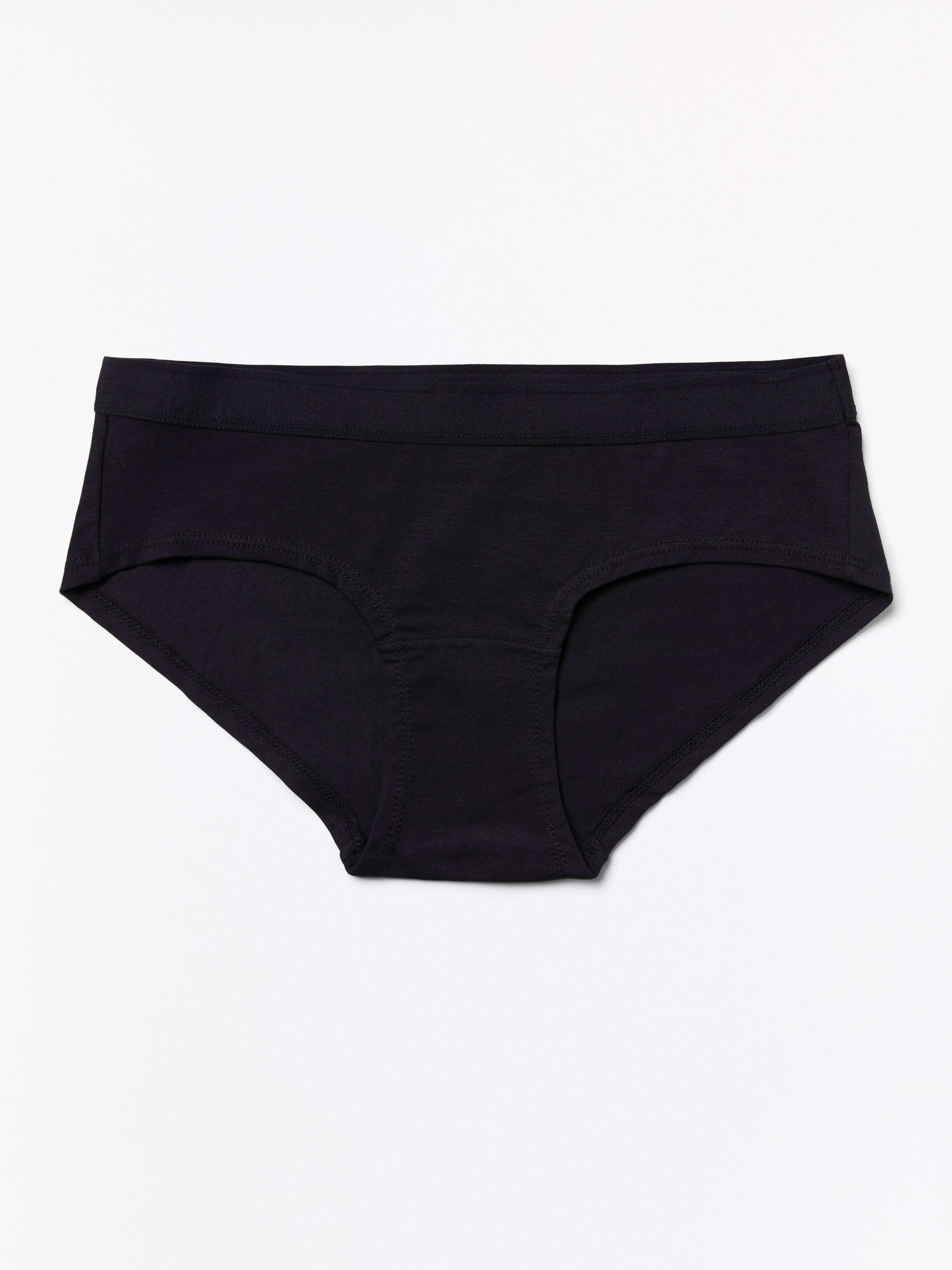 Low waist cotton brief Black