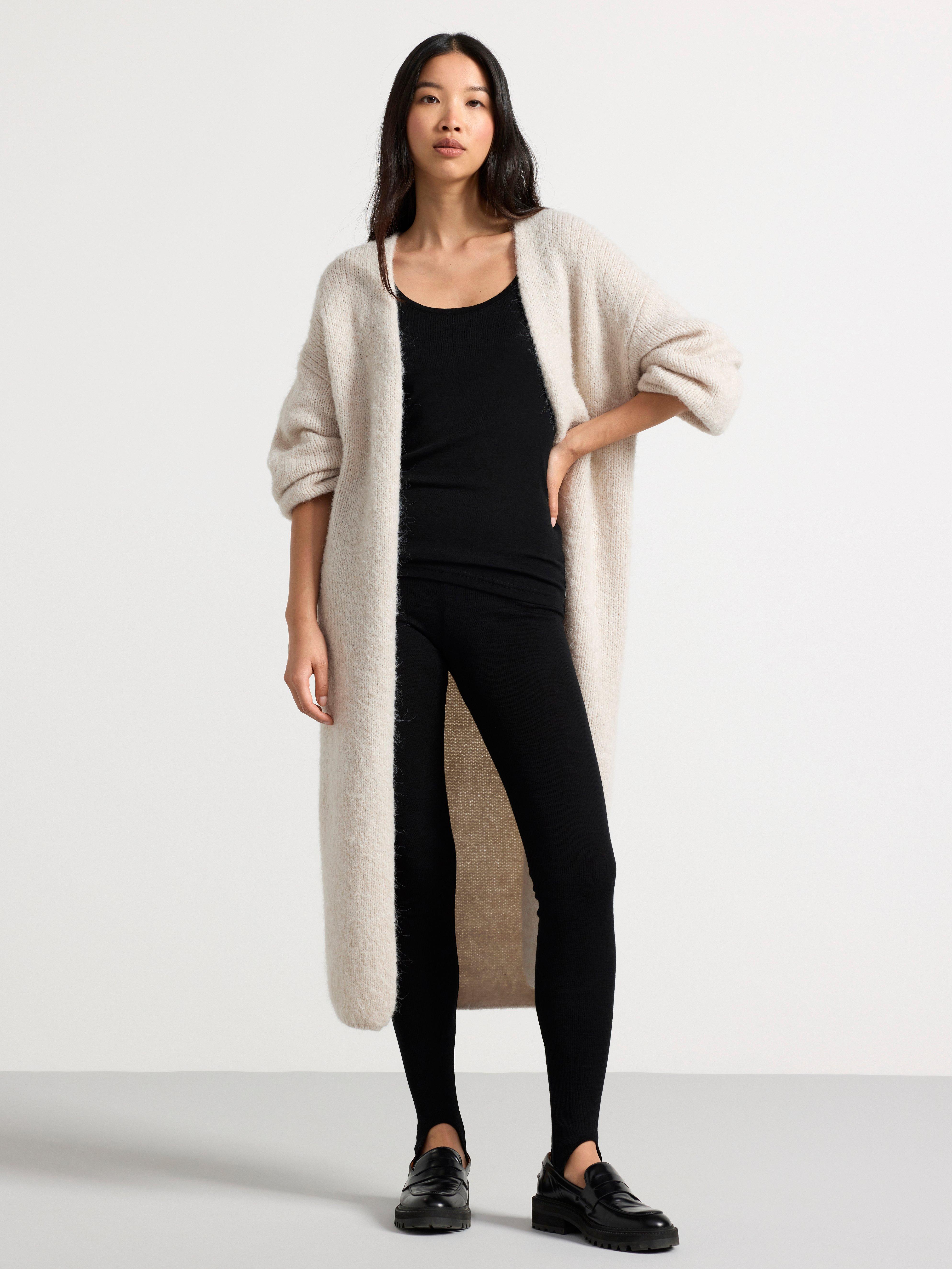 Tank top in merino wool Black