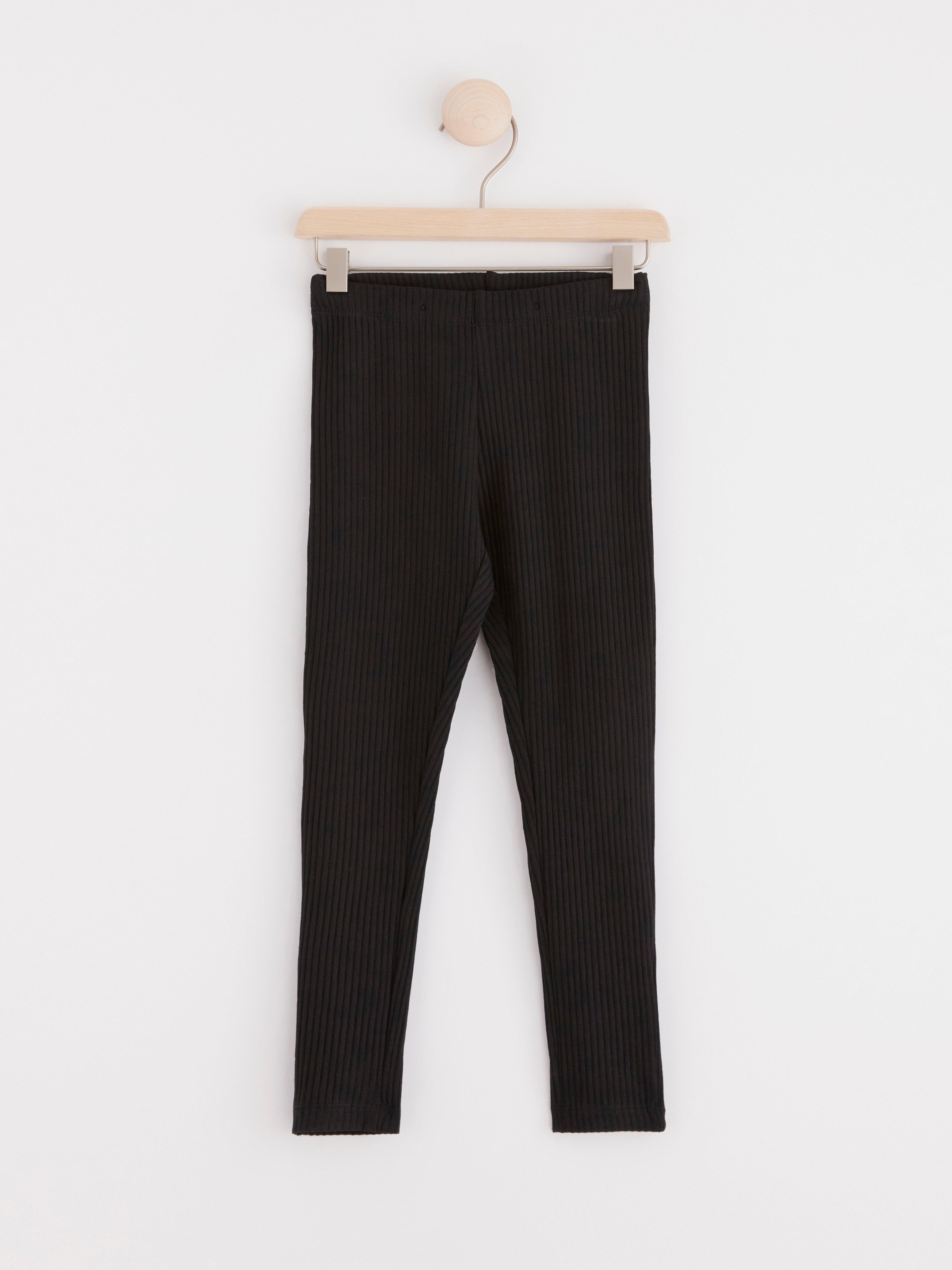 Leggings ribbed Black