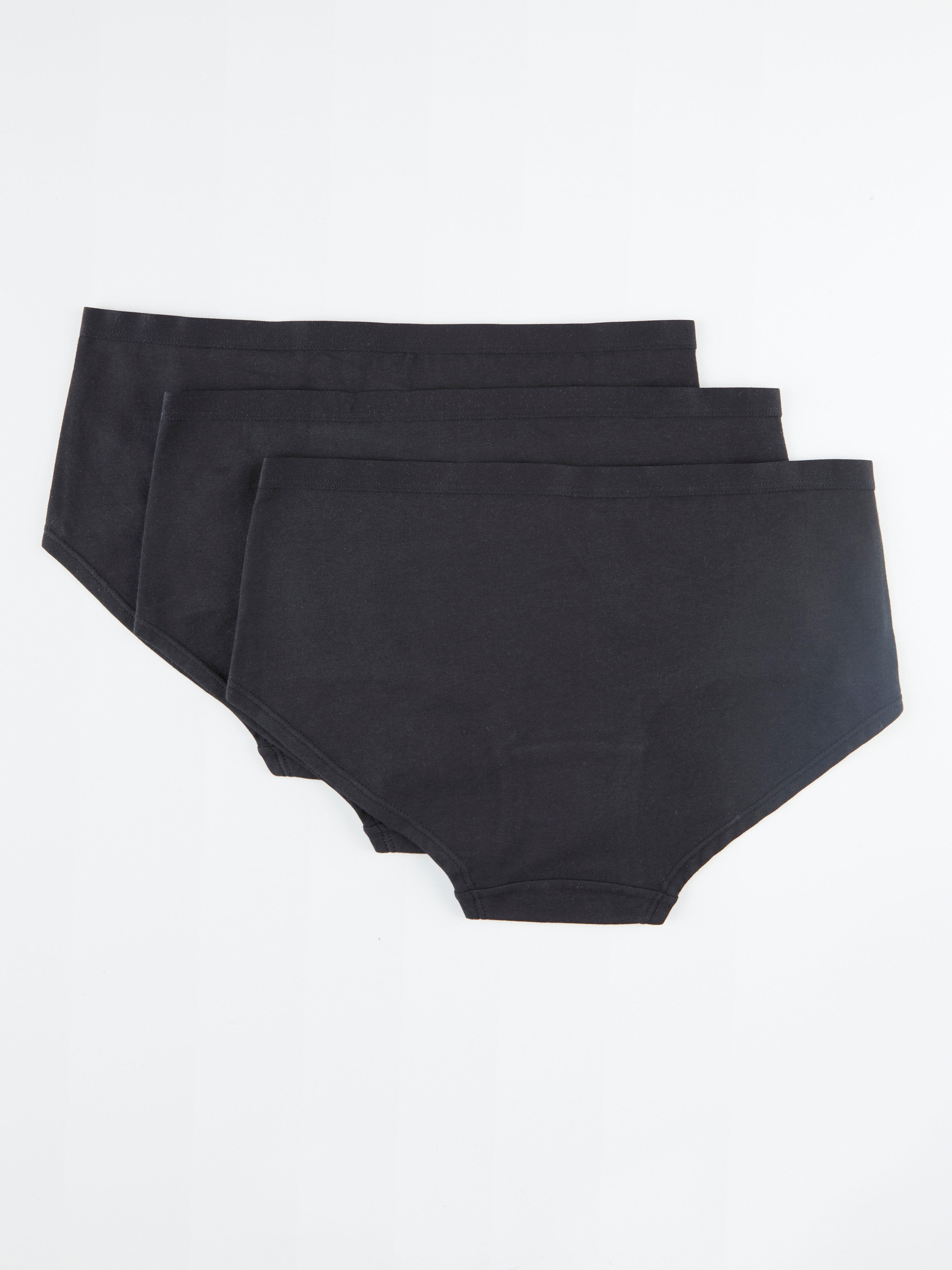 3-pack regular waist briefs Black