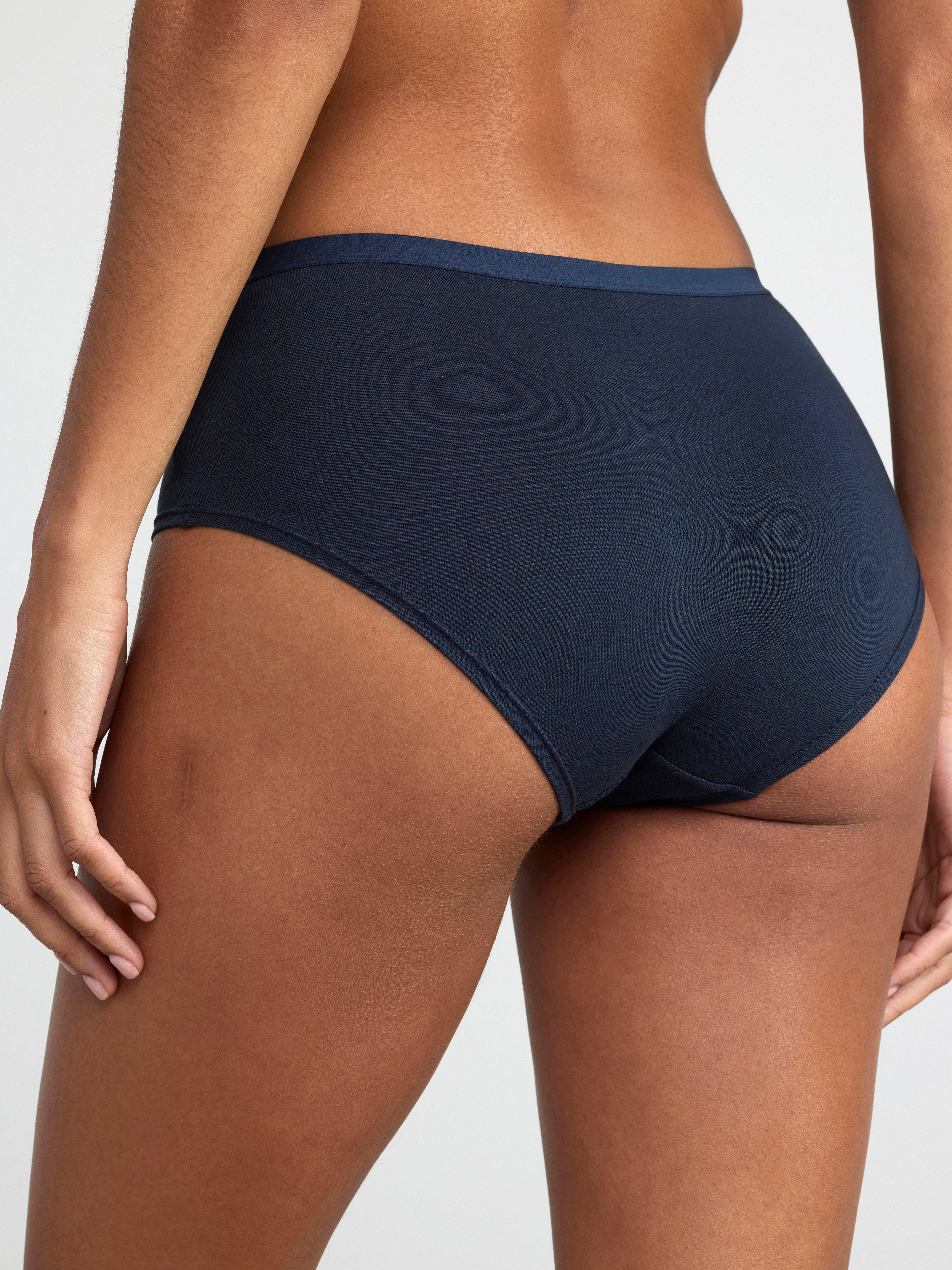 Regular waist cotton brief Navy