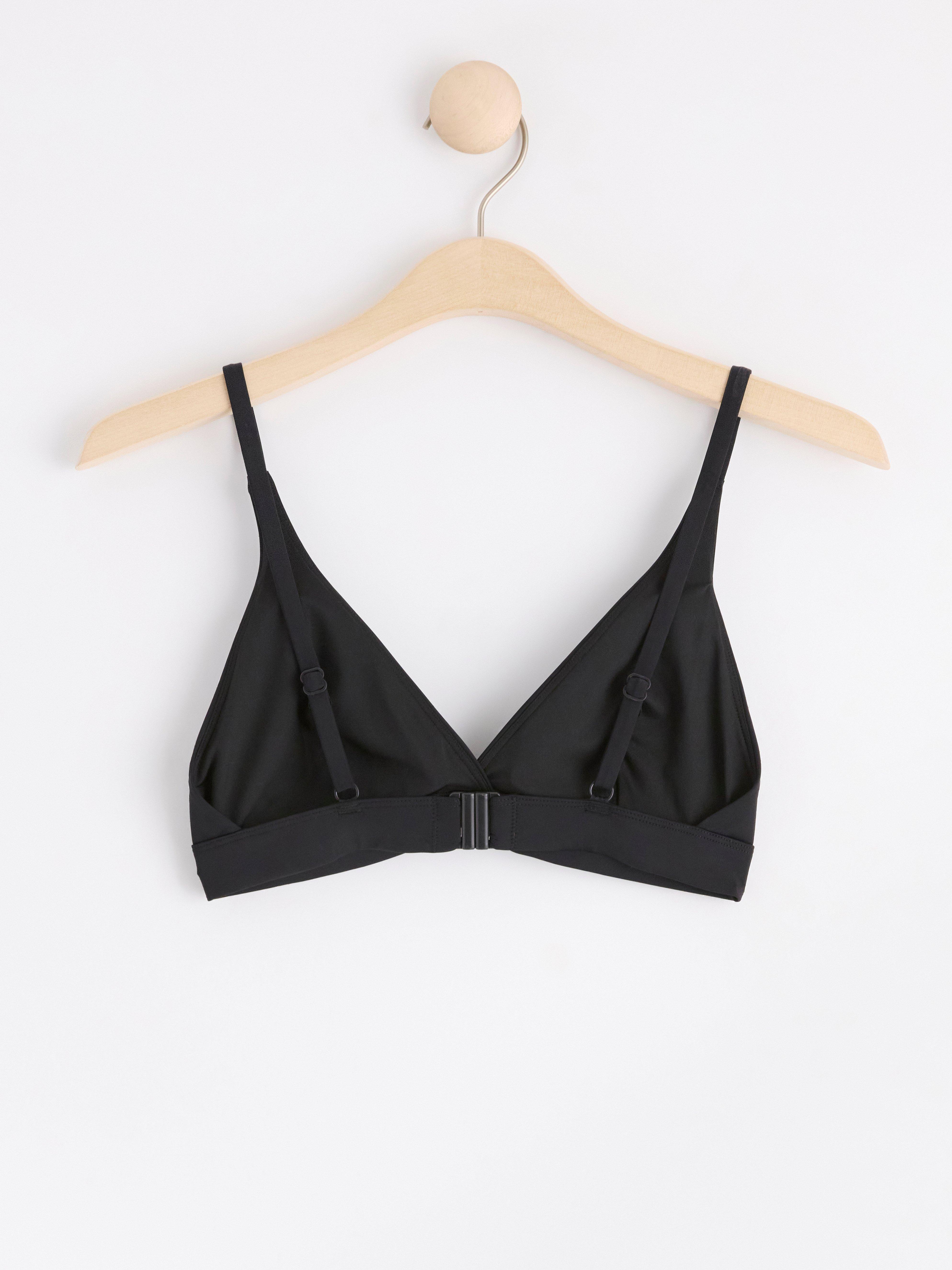 Triangle bikini bra Black