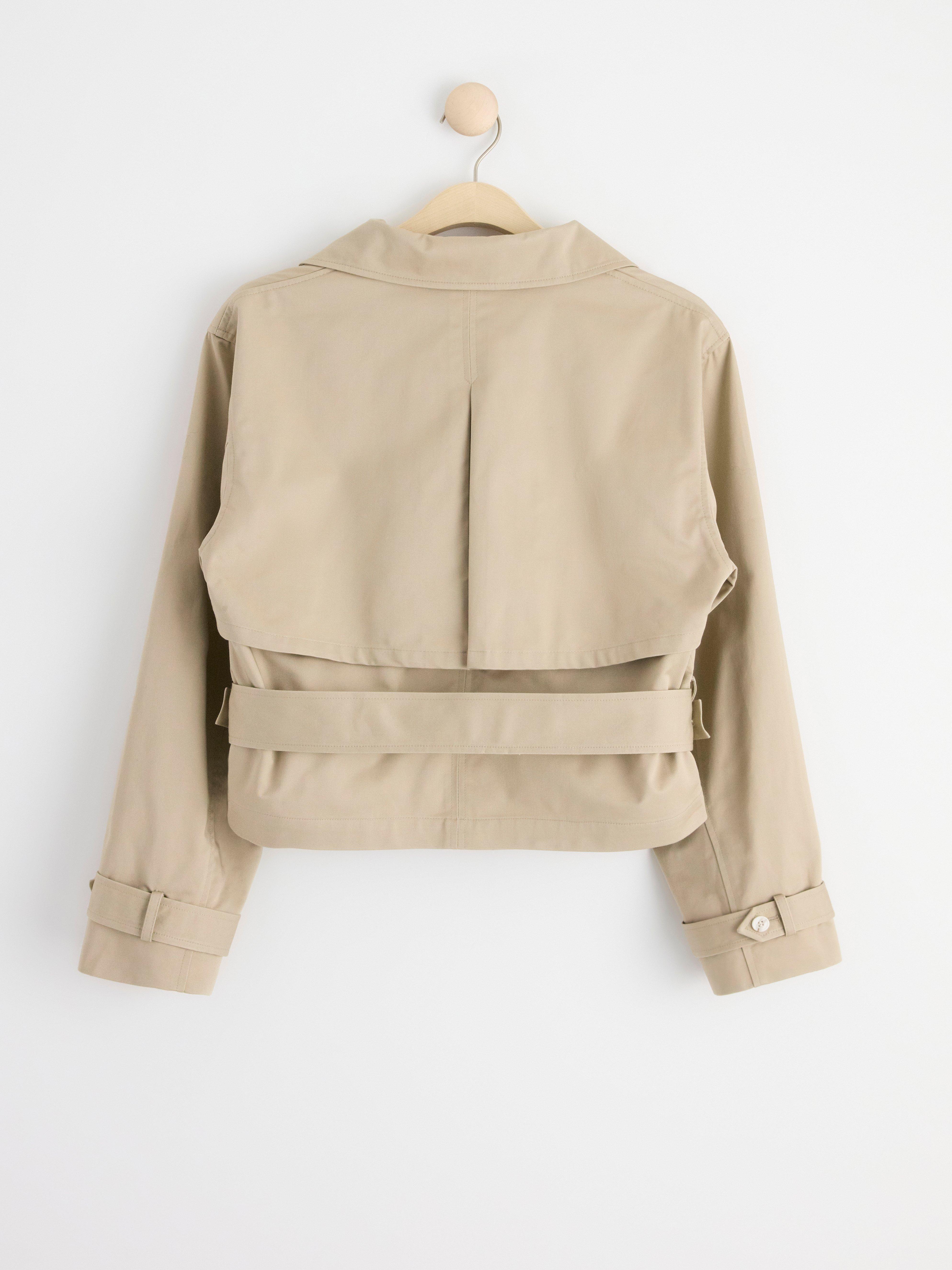 Cropped trenchcoat jacket Light Beige