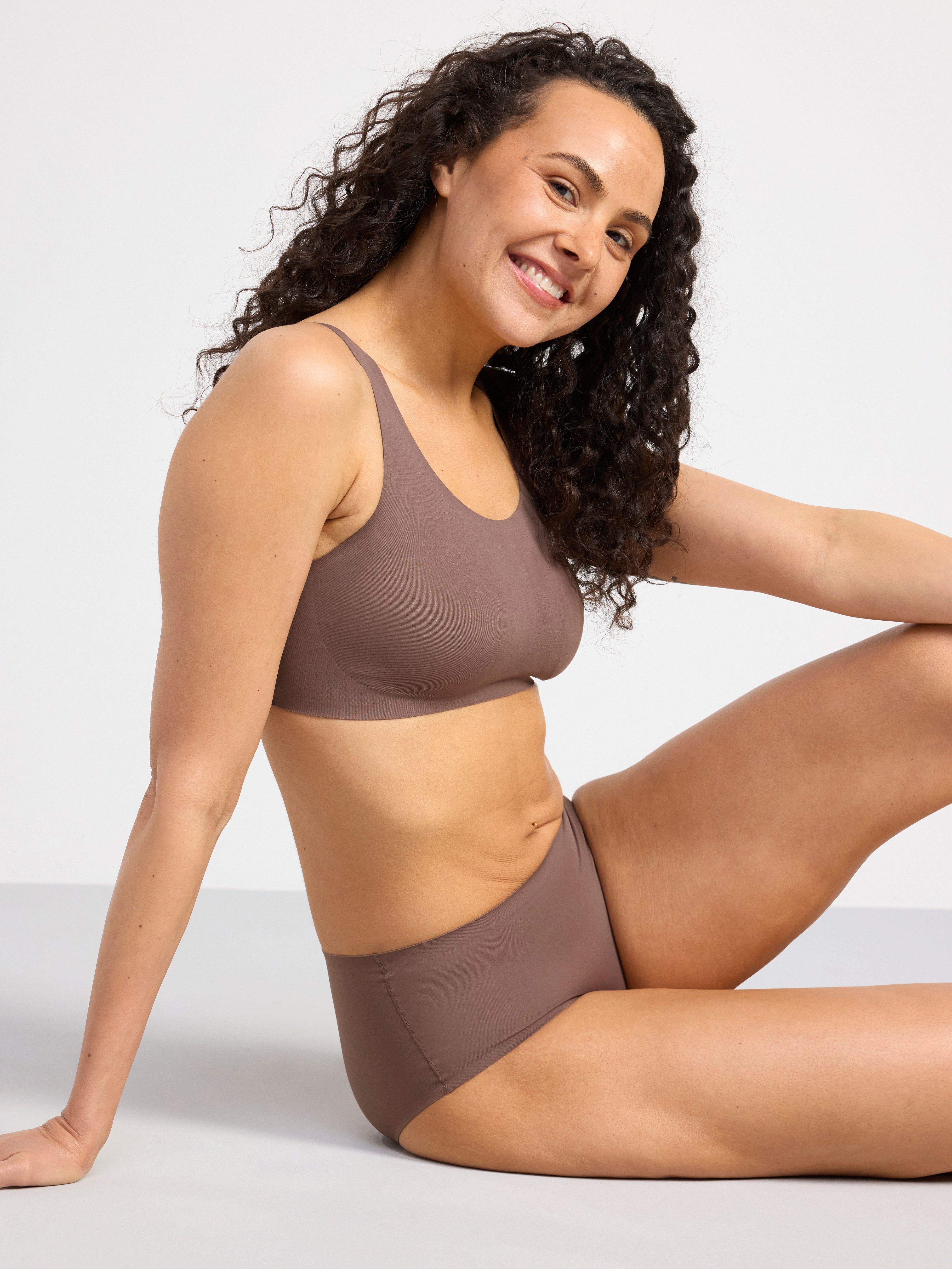 Invisible regular waist brief Dark Dusty Brown