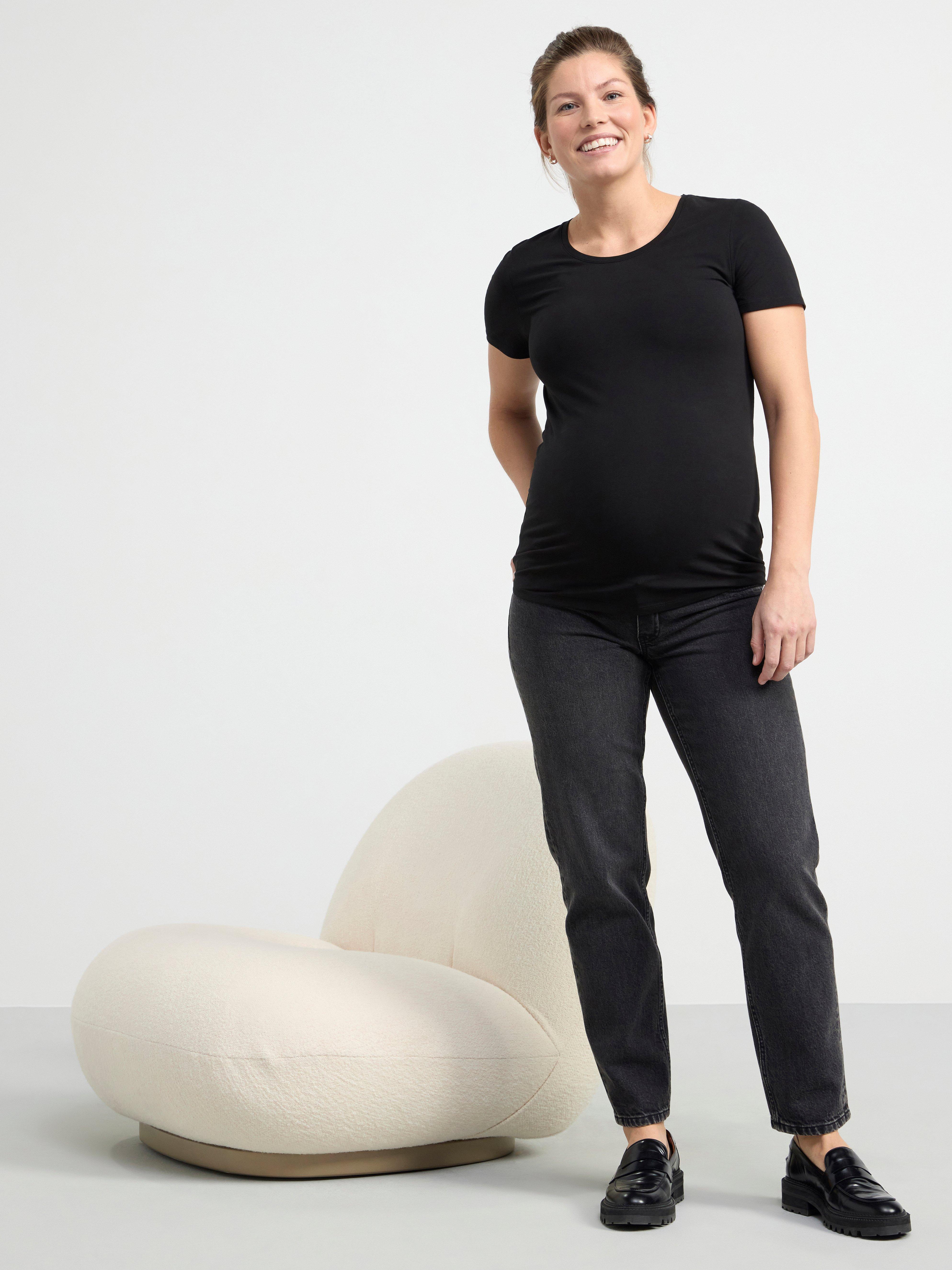 MOM Short sleeve cotton t-shirt Black