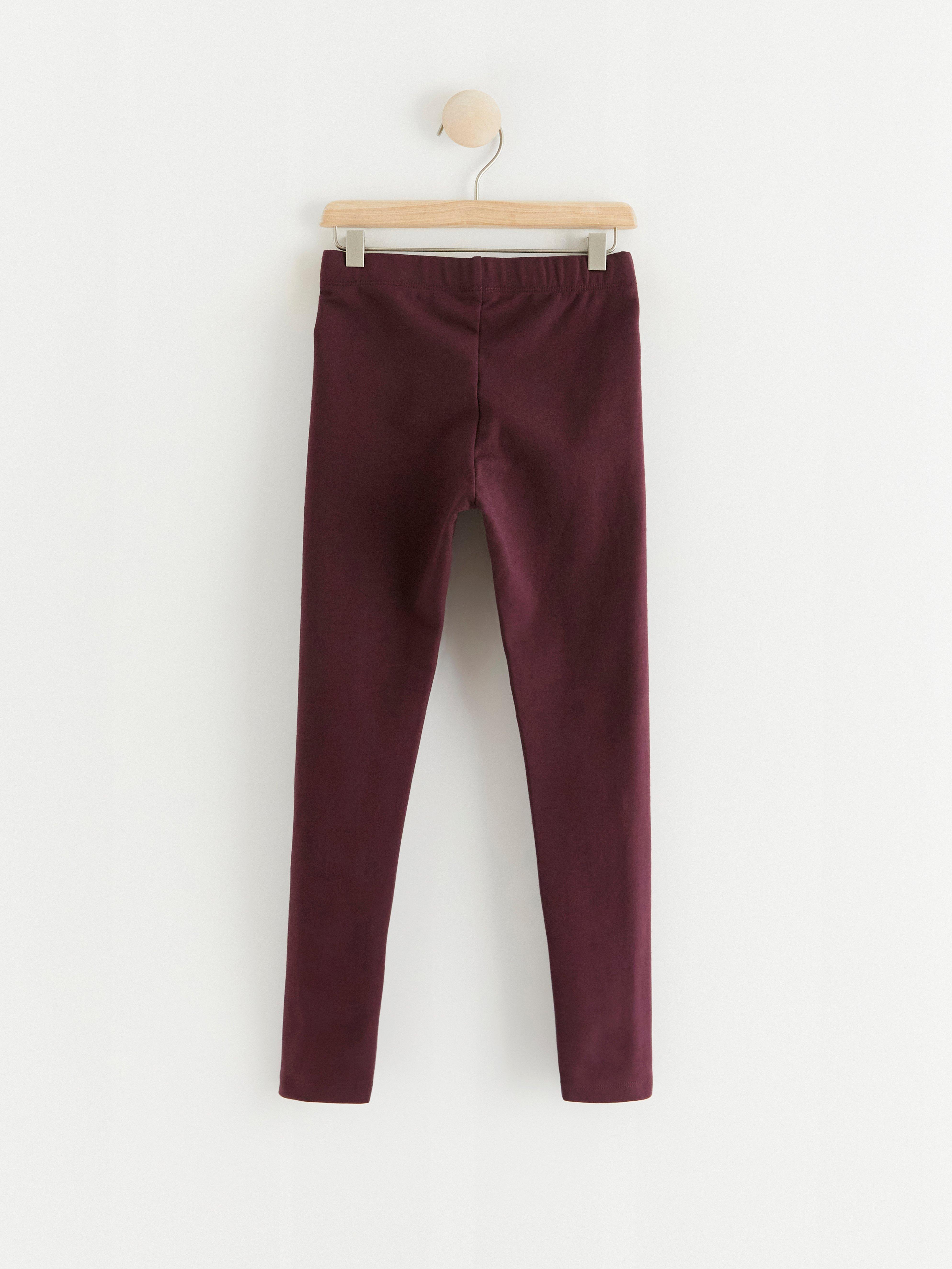 Extra durable leggings with brushed inside Dark Lilac