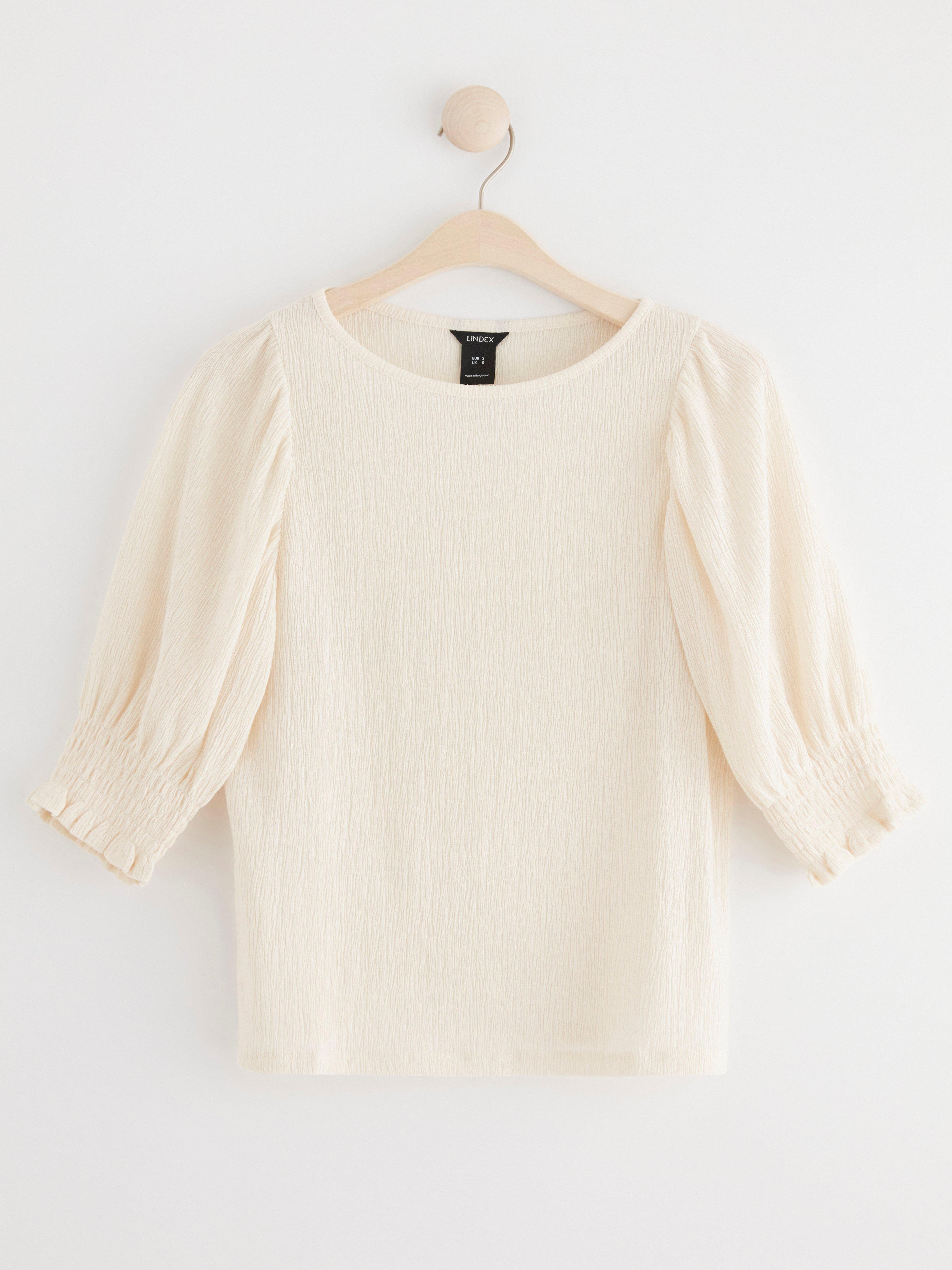 Puff sleeve top Light Beige