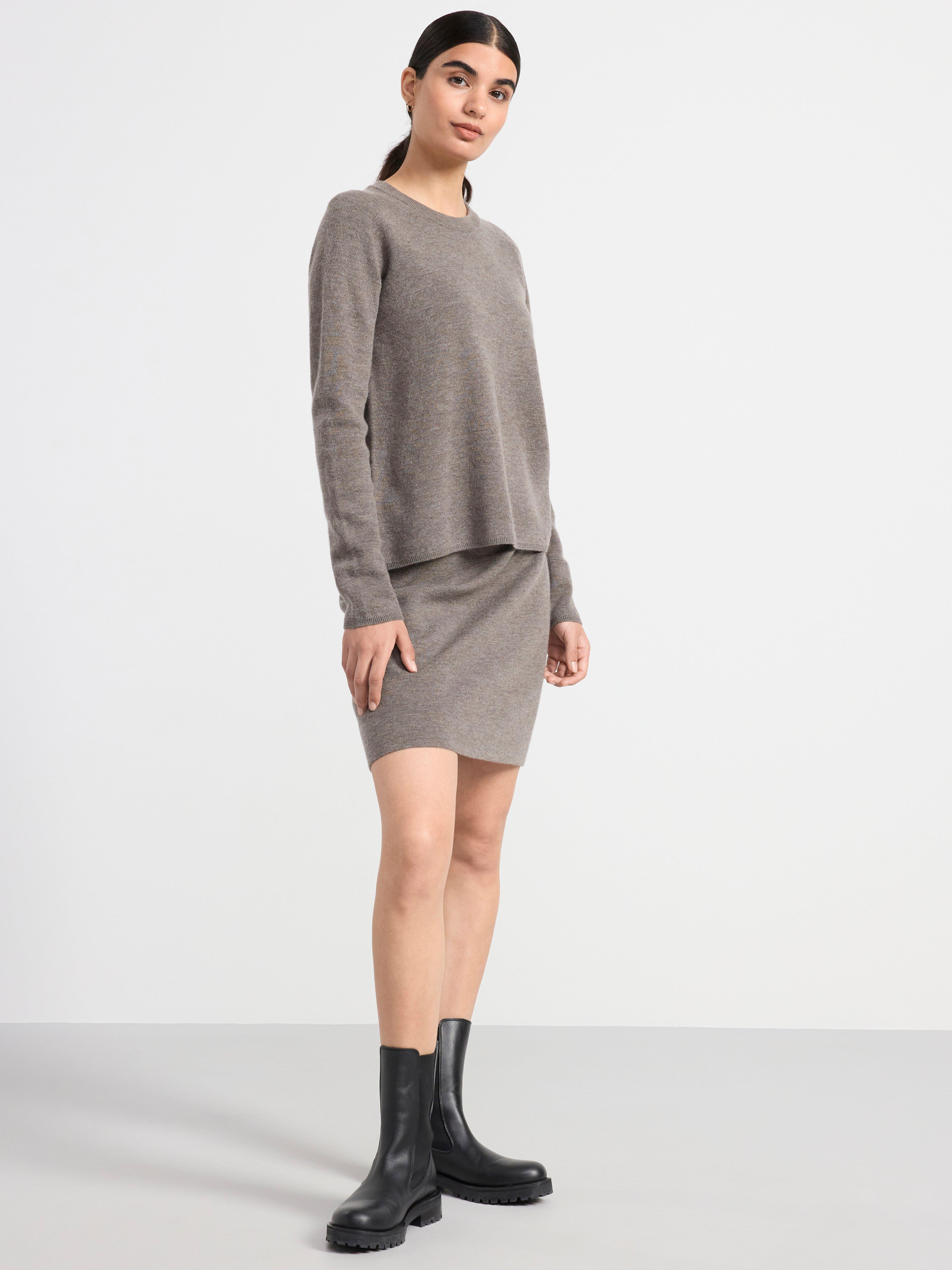 Jumper in merino wool Brown melange