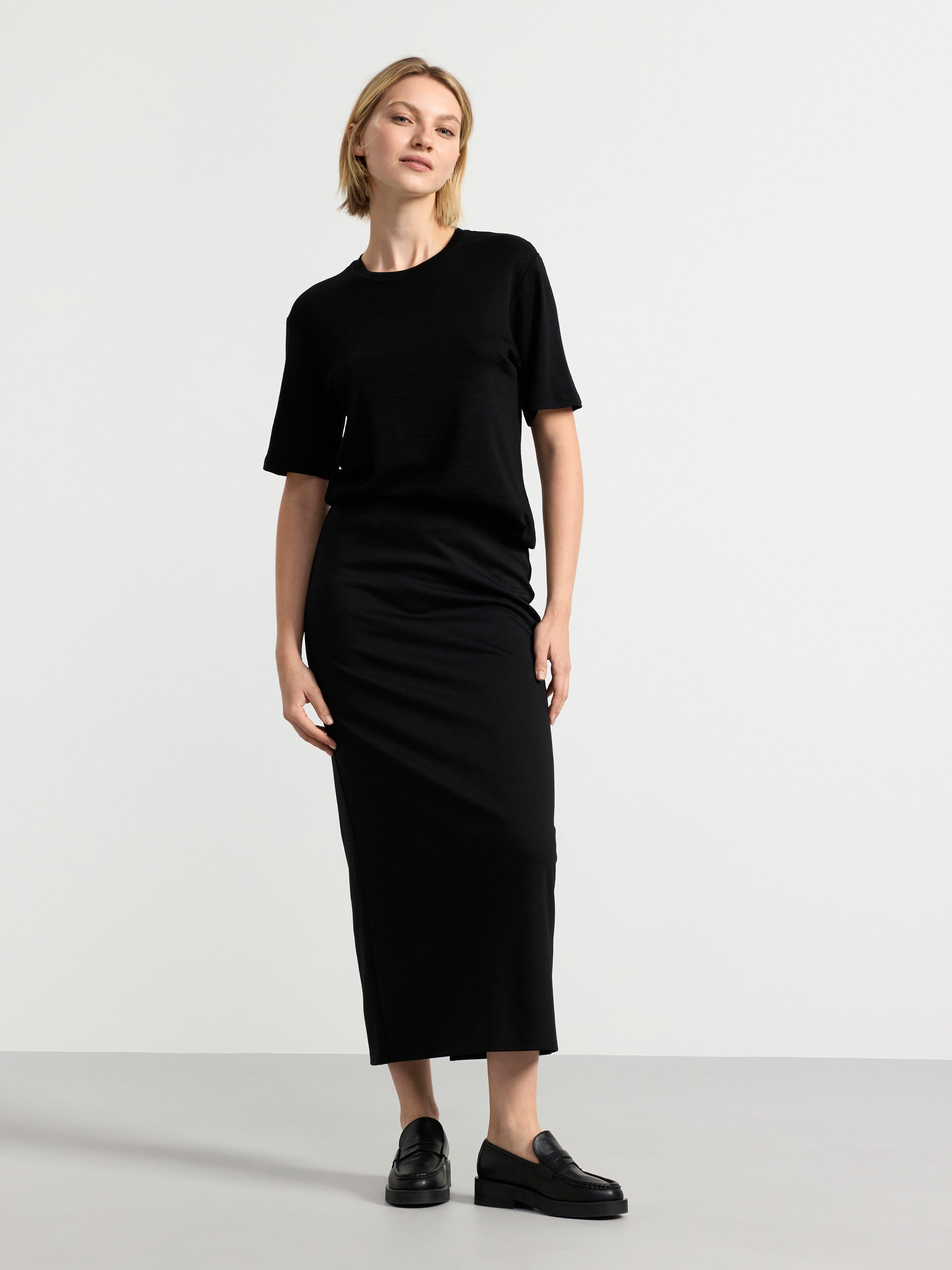 T-shirt in merino wool Black