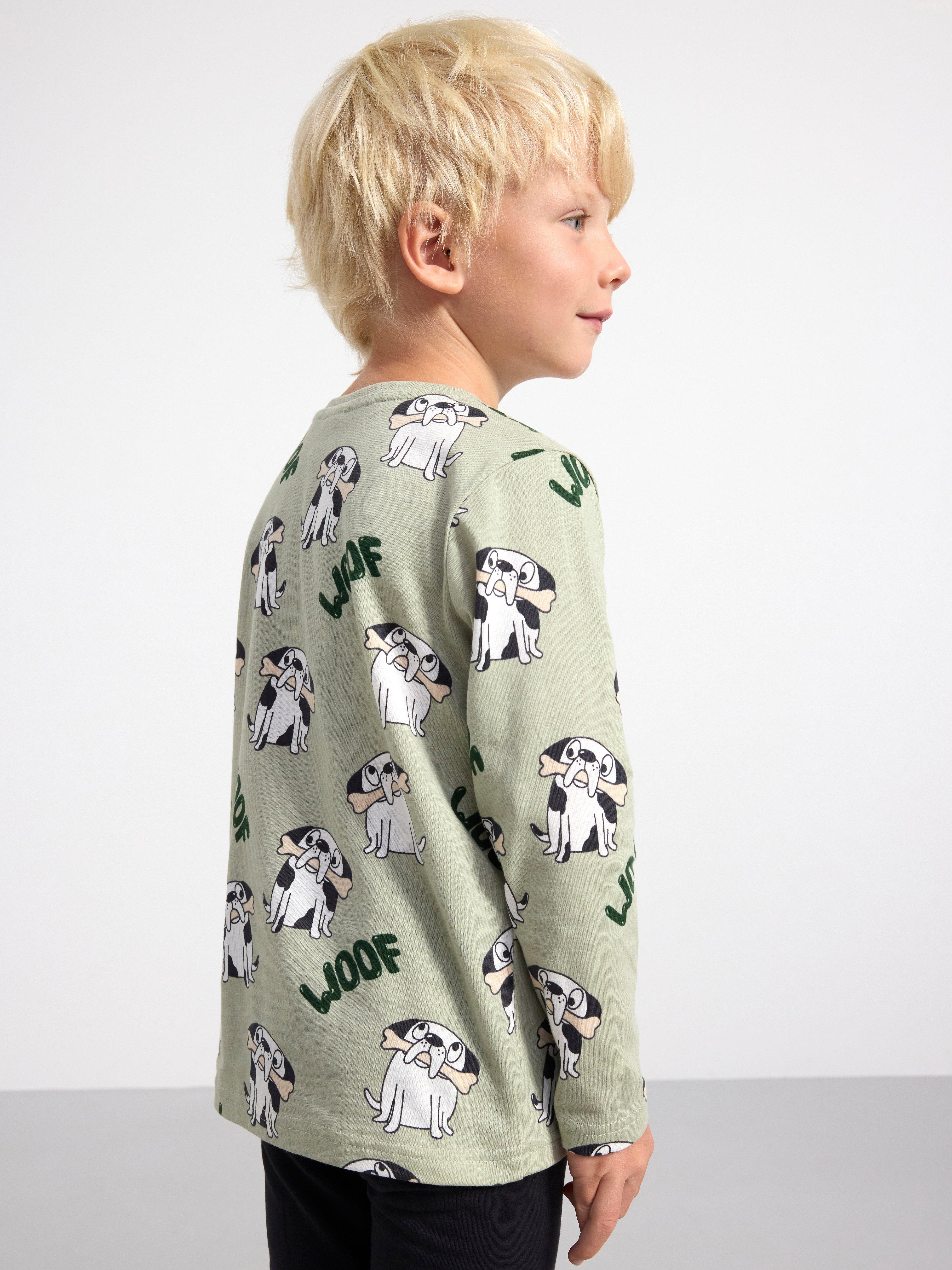 Top with dogs Dusty Green
