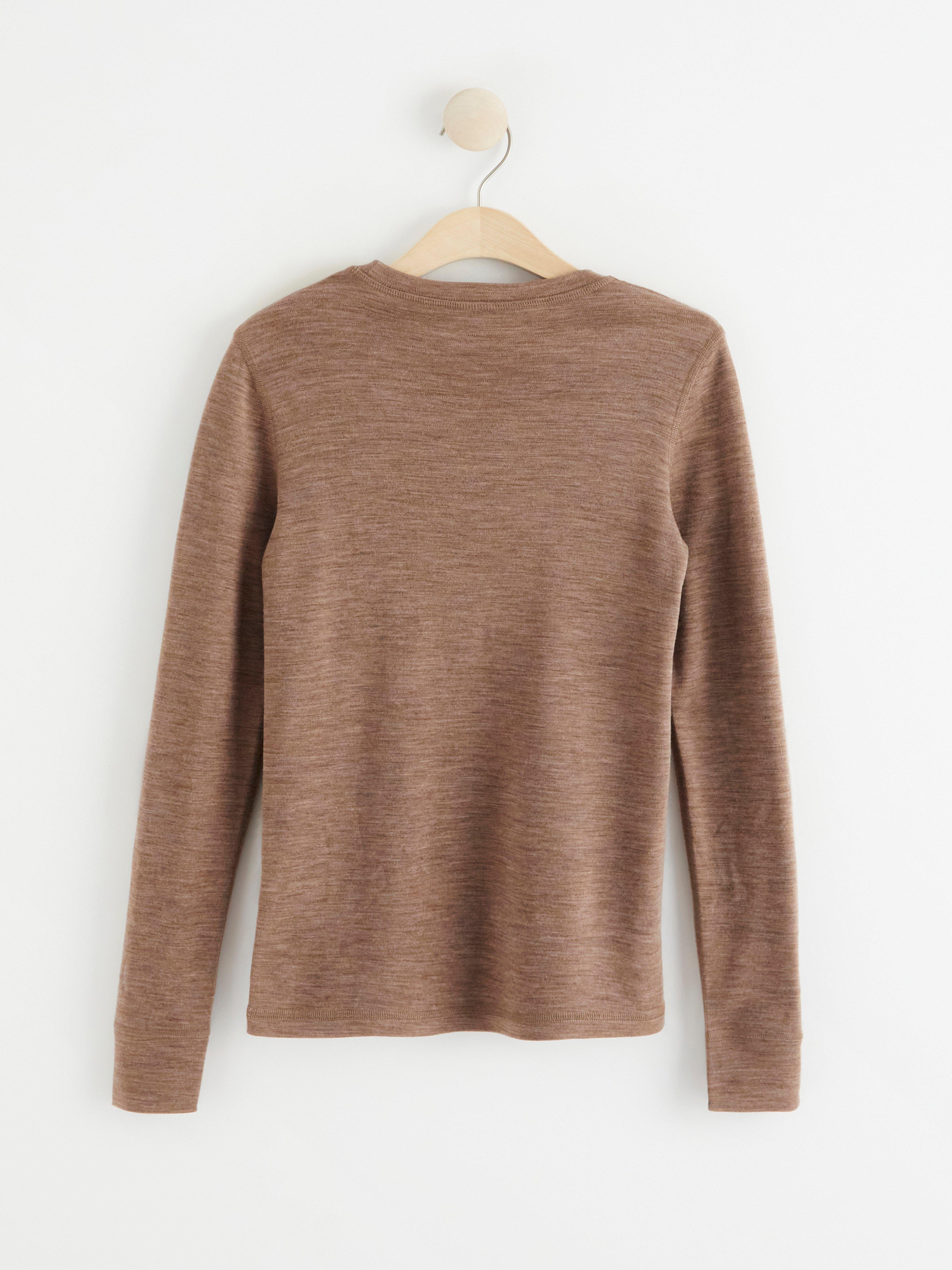Merino wool top Brown Melange