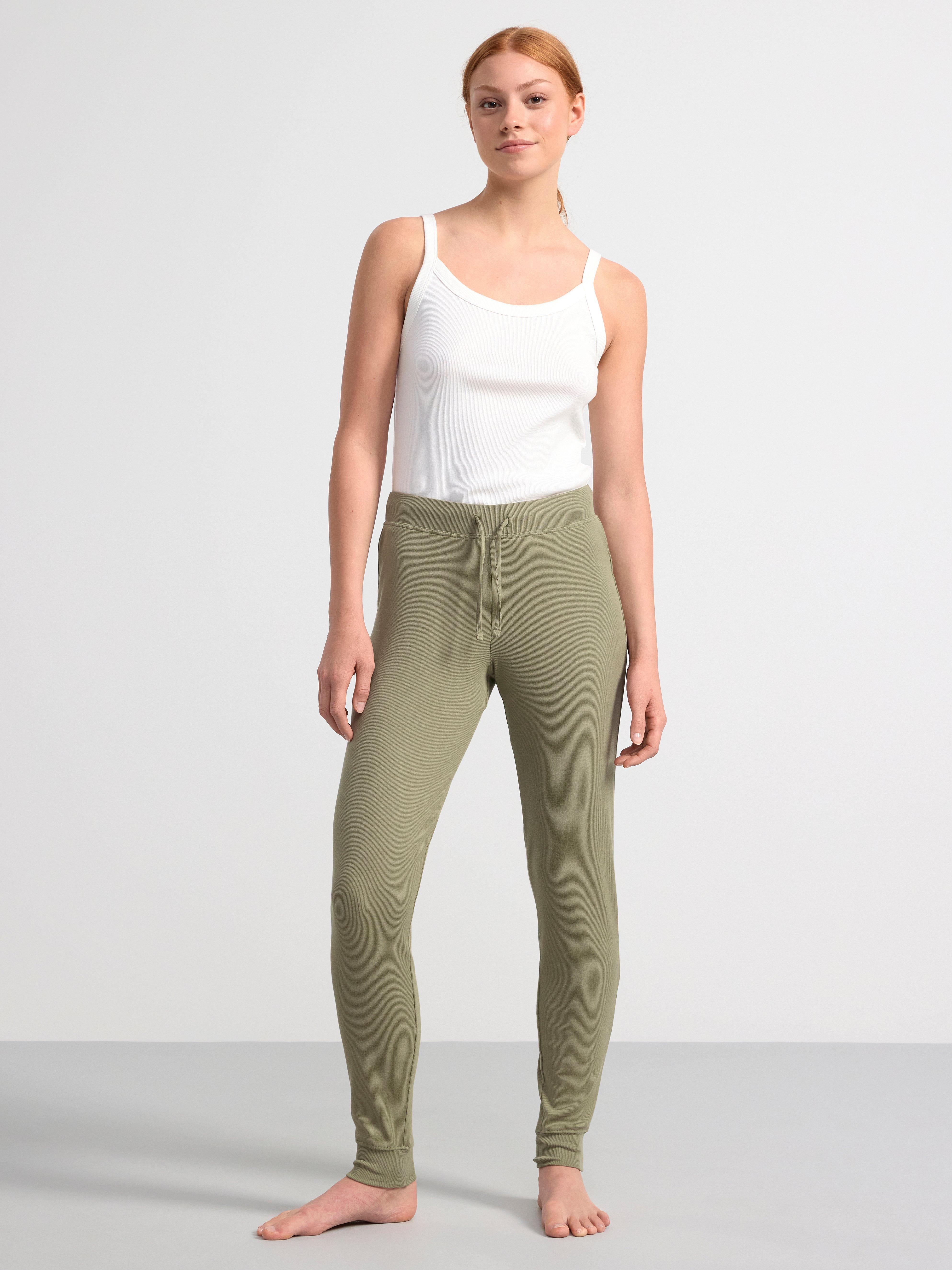 Ribbed pyjama trousers Khaki