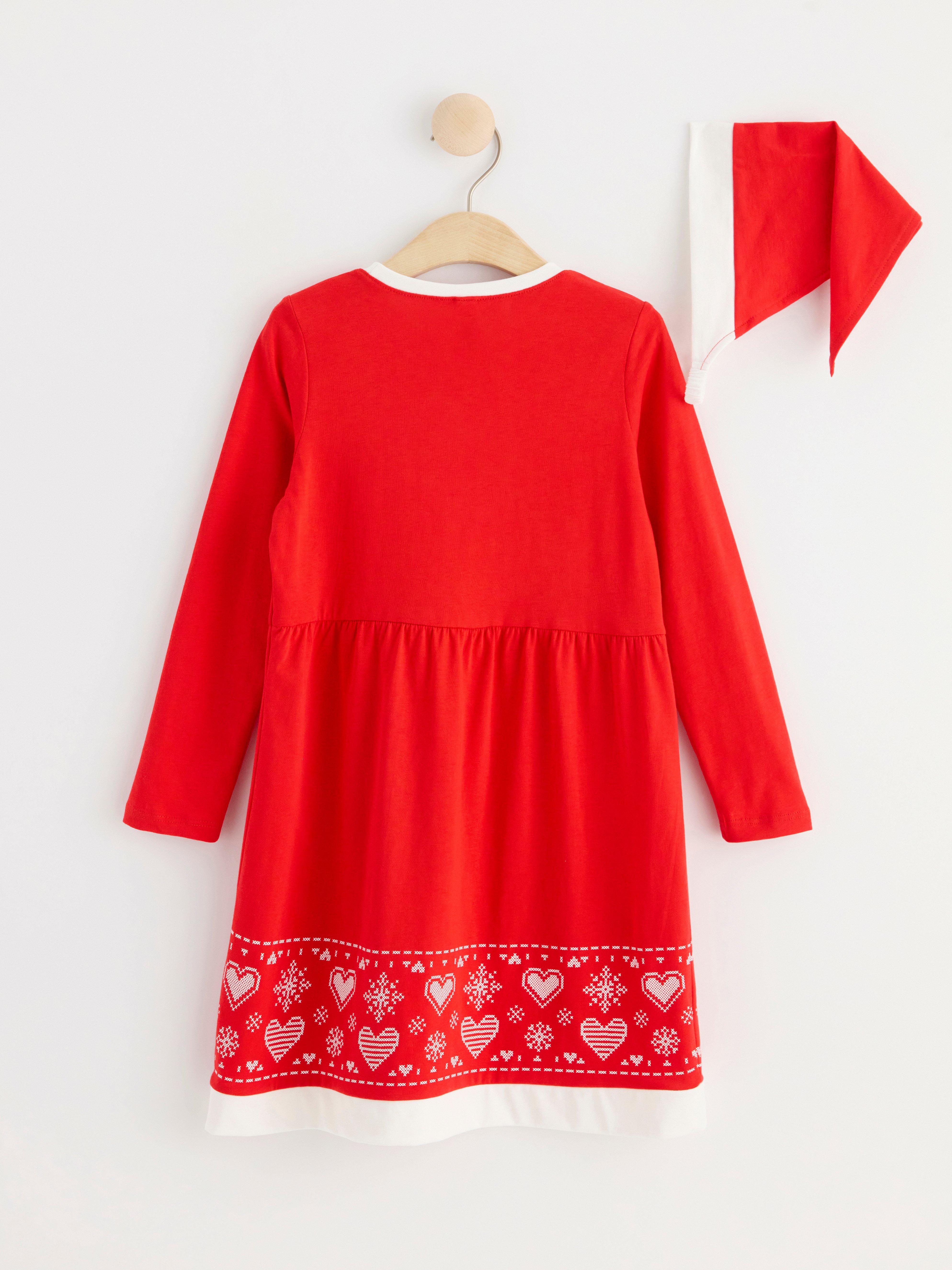 Gingerbread dress and headscarf Red