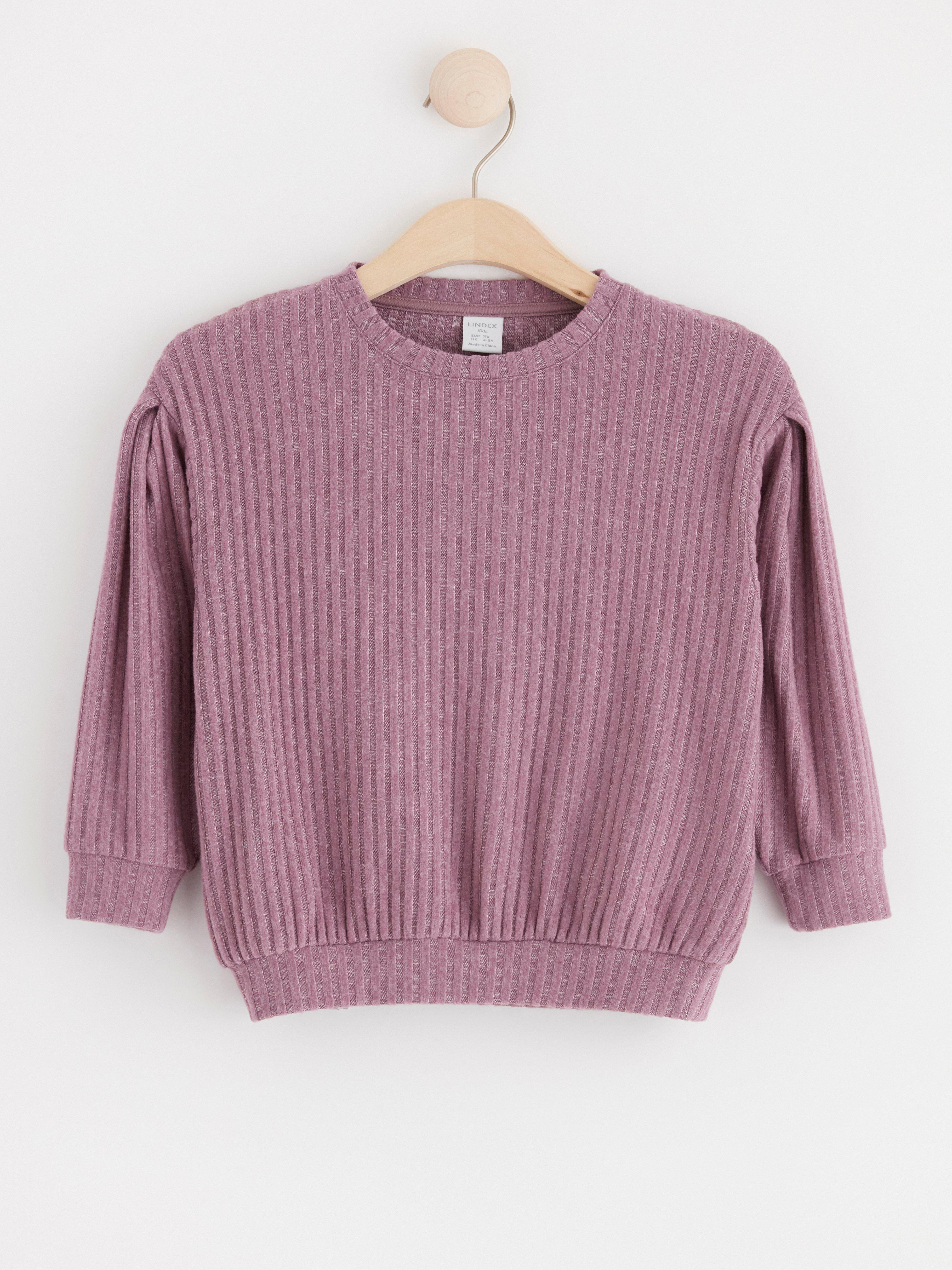 Ribbed long sleeve jumper Dusty Lilac