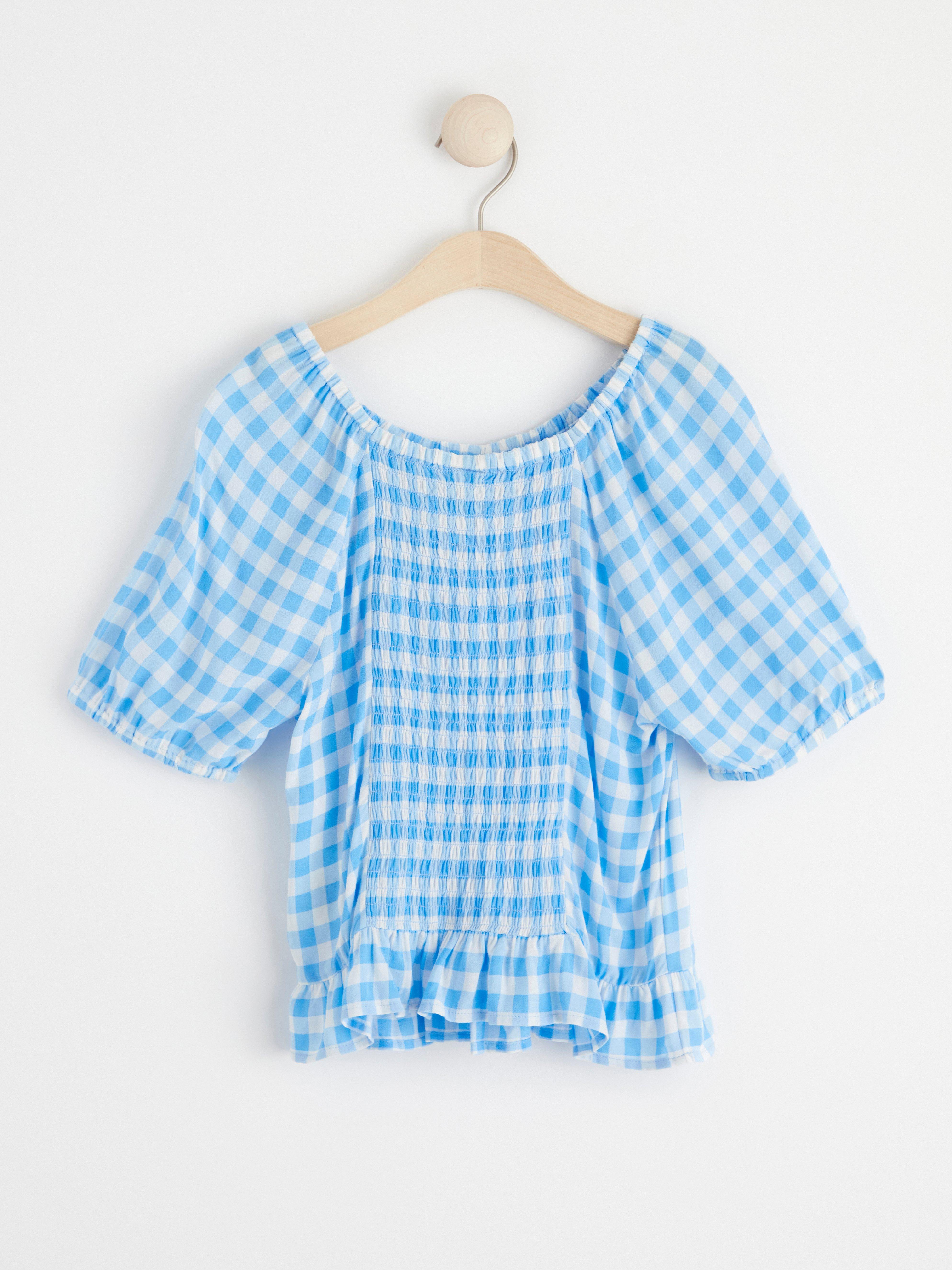 Puff sleeve blouse Light Dusty Blue