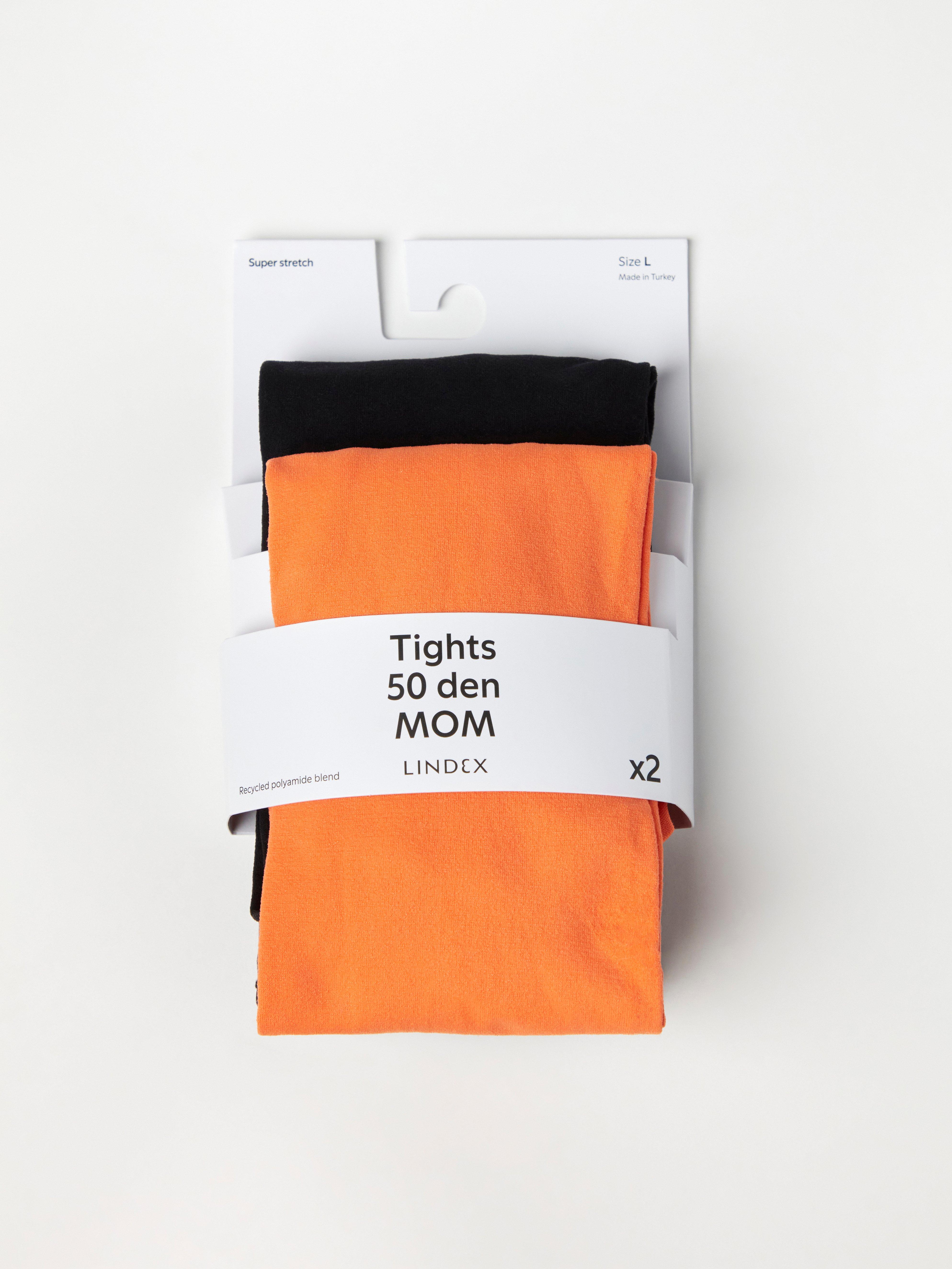 MOM 2-pack matt tights 50 denier Light Orange