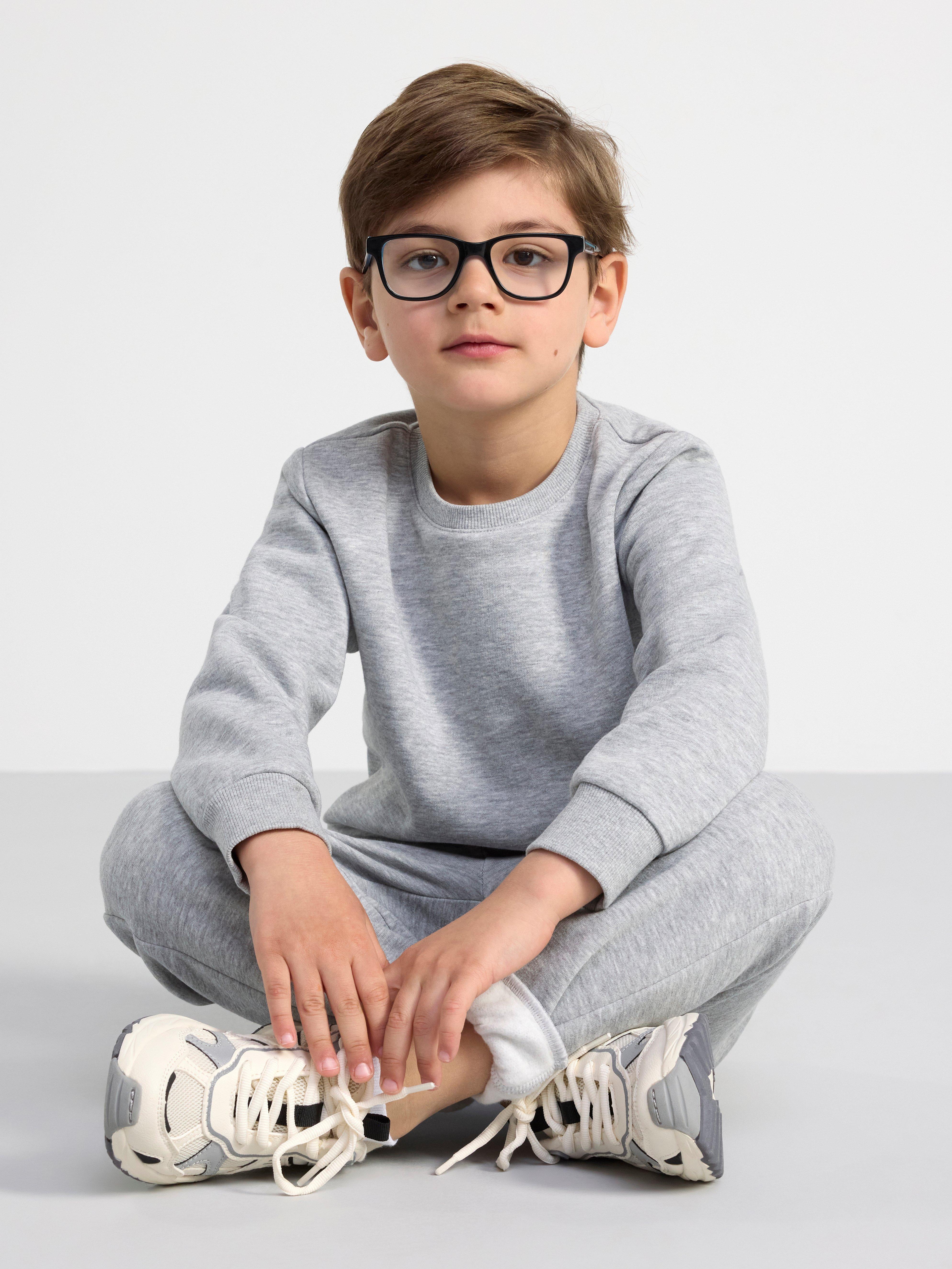 Sweatshirt with brushed inside Grey Melange