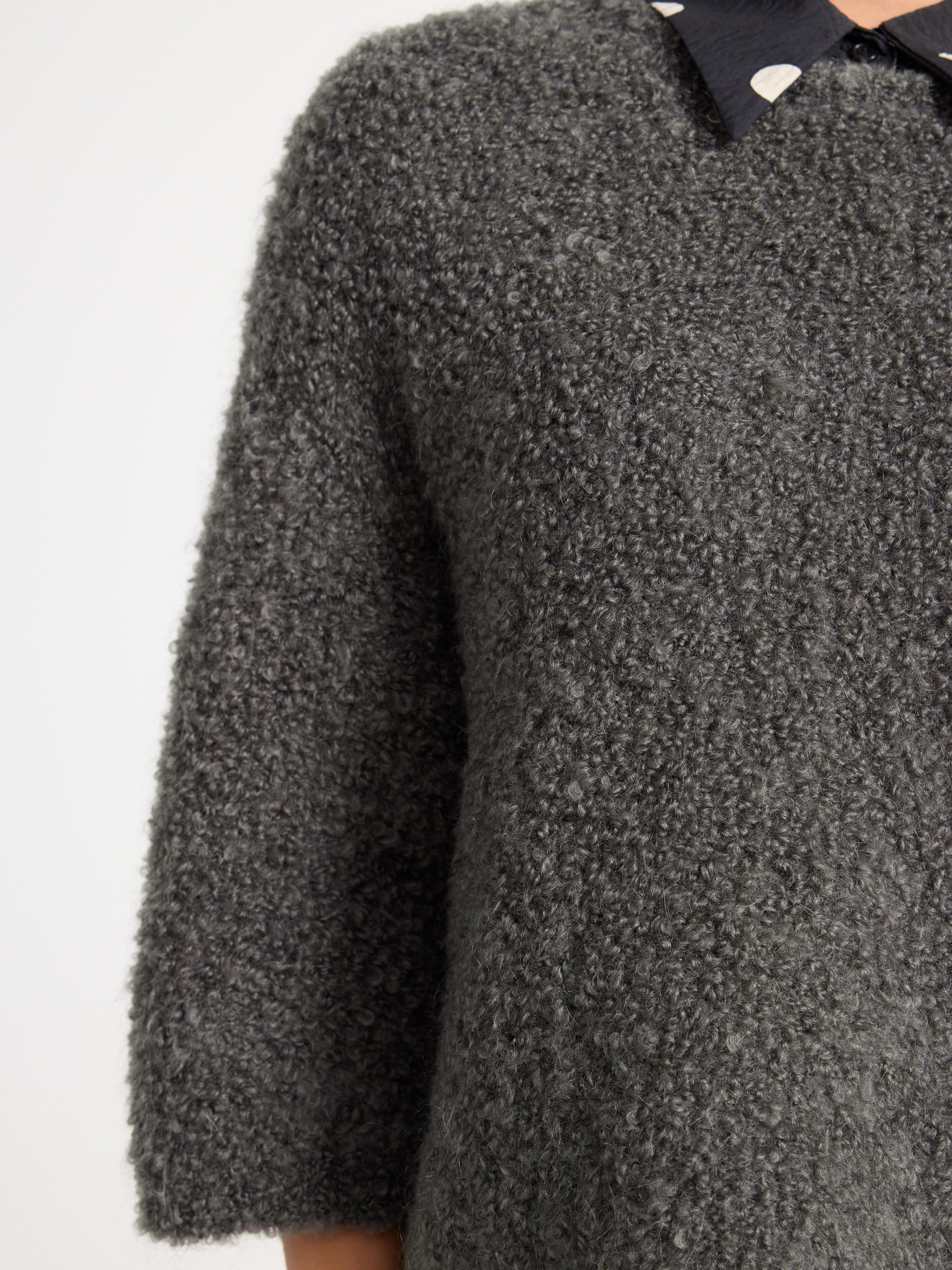 Knitted jumper in wool blend Dark Grey