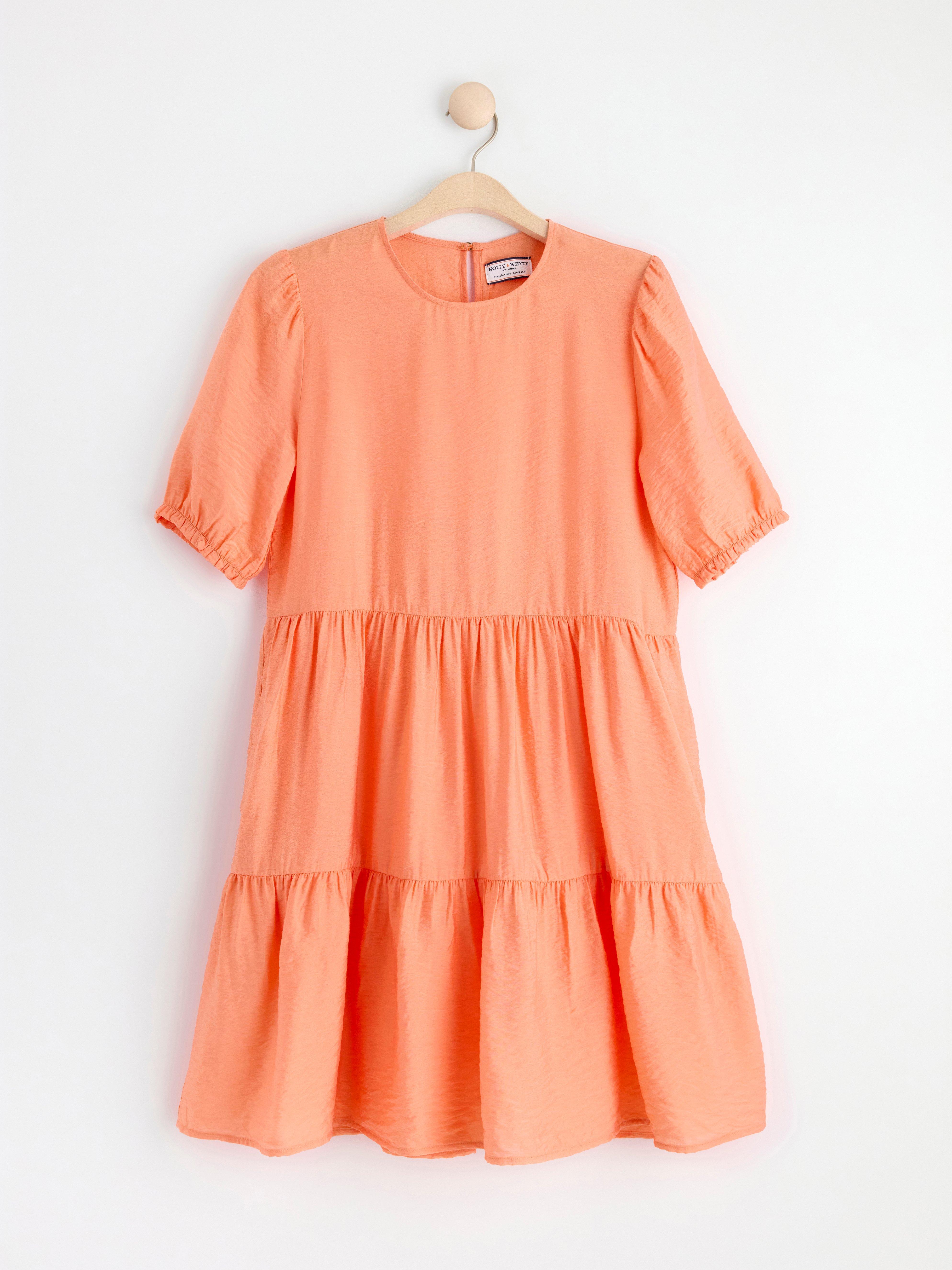 Puff sleeve dress Light Orange